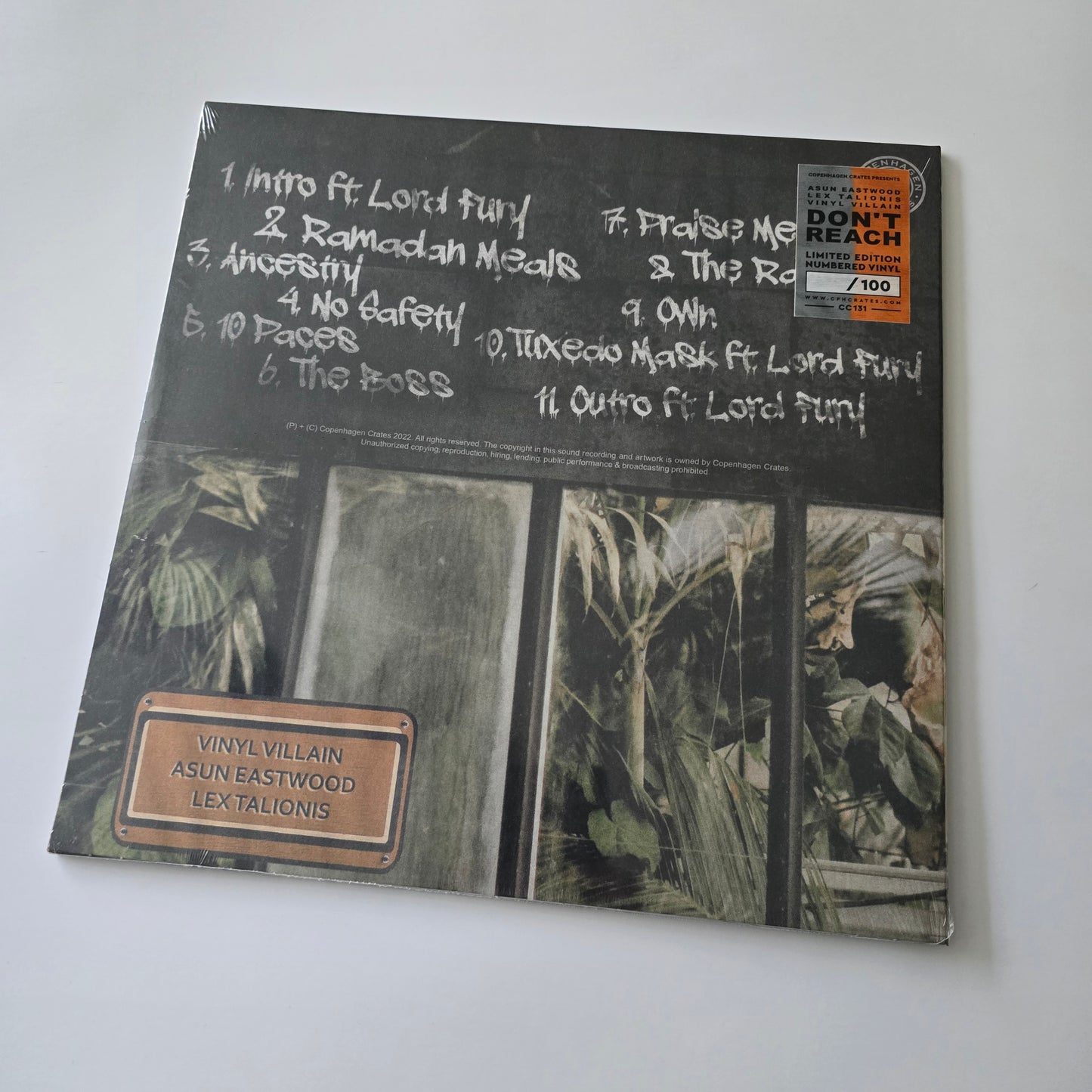 ASUN EASTWOOD X LEX TALIONIS X VINYL VILLAIN - DON'T REACH (SEALED) LIMITED EDITION HALF/HALF WITH SPLATTER VINYL-NEW!-