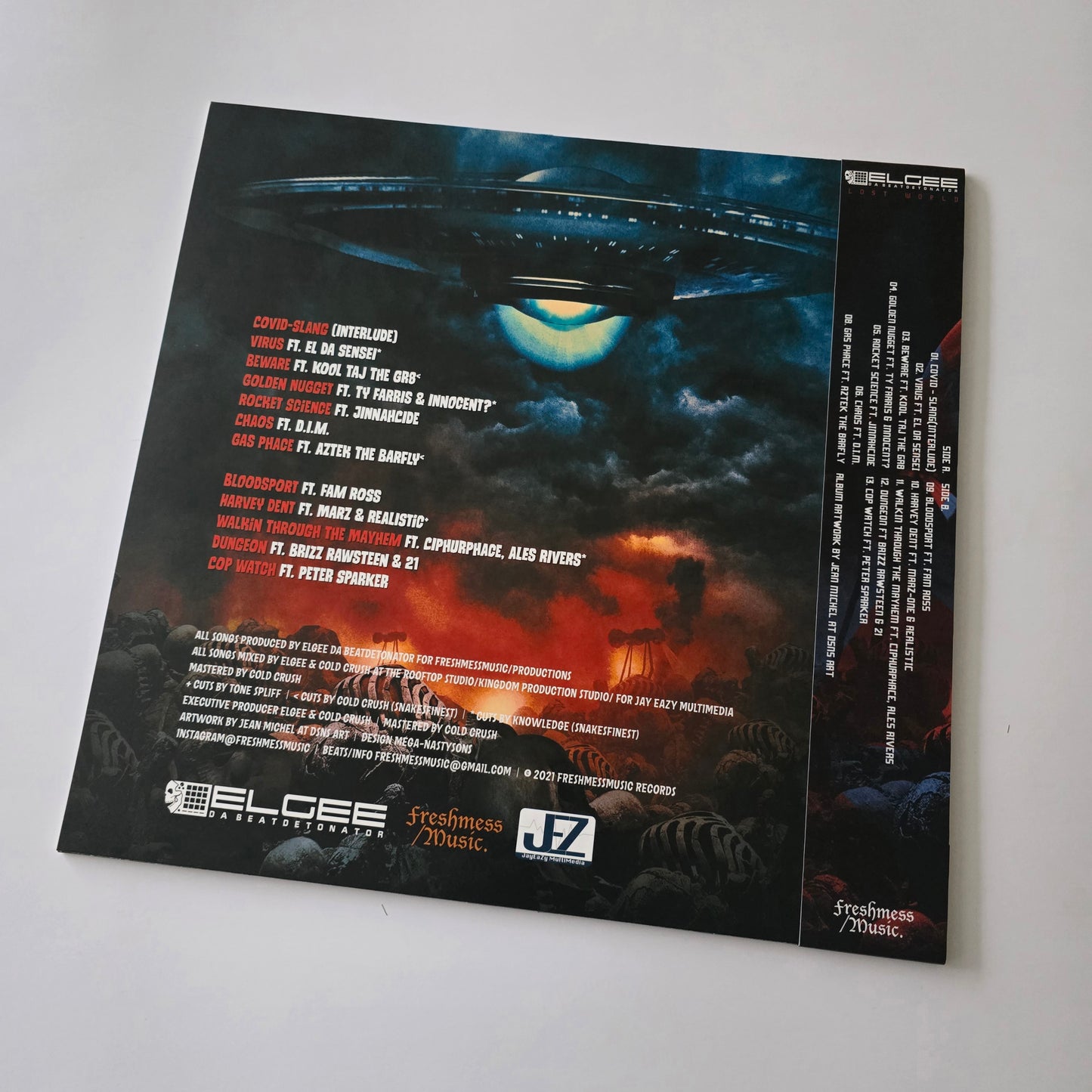 ELGEE DA BEATDETONATOR - LOST WORLD LIMITED EDITION RED VINYL WITH OBI STRIP -NEW!-