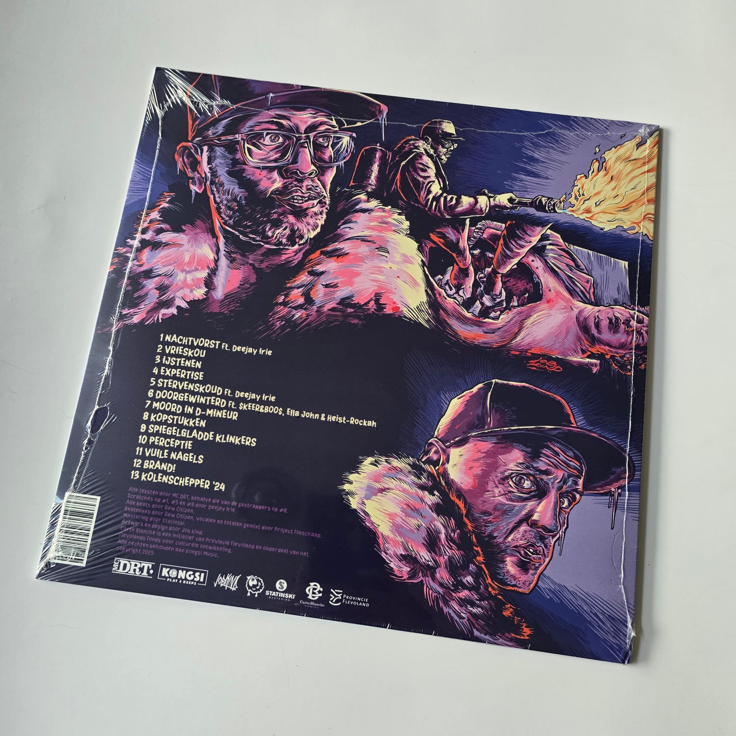 MC DRT X RAW CITIZEN - IJSTENEN (SEALED) CLEAR BLUE VINYL -NIEUW!-