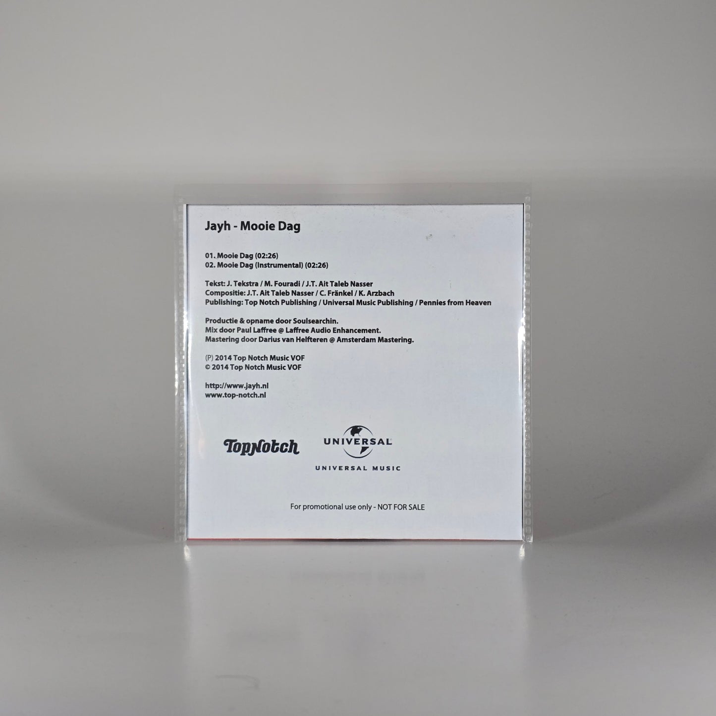 JAYH - MOOIE DAG PROMO CD SINGLE