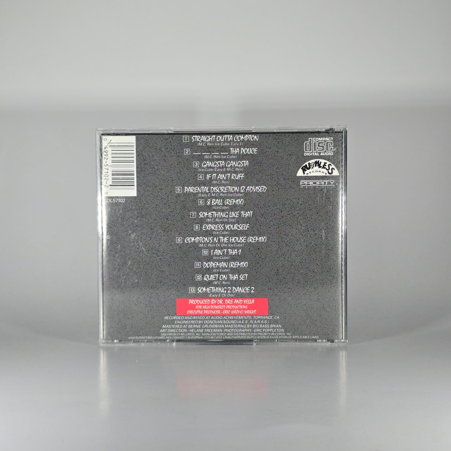 N.W.A. - STRAIGHT OUTTA COMPTON CD