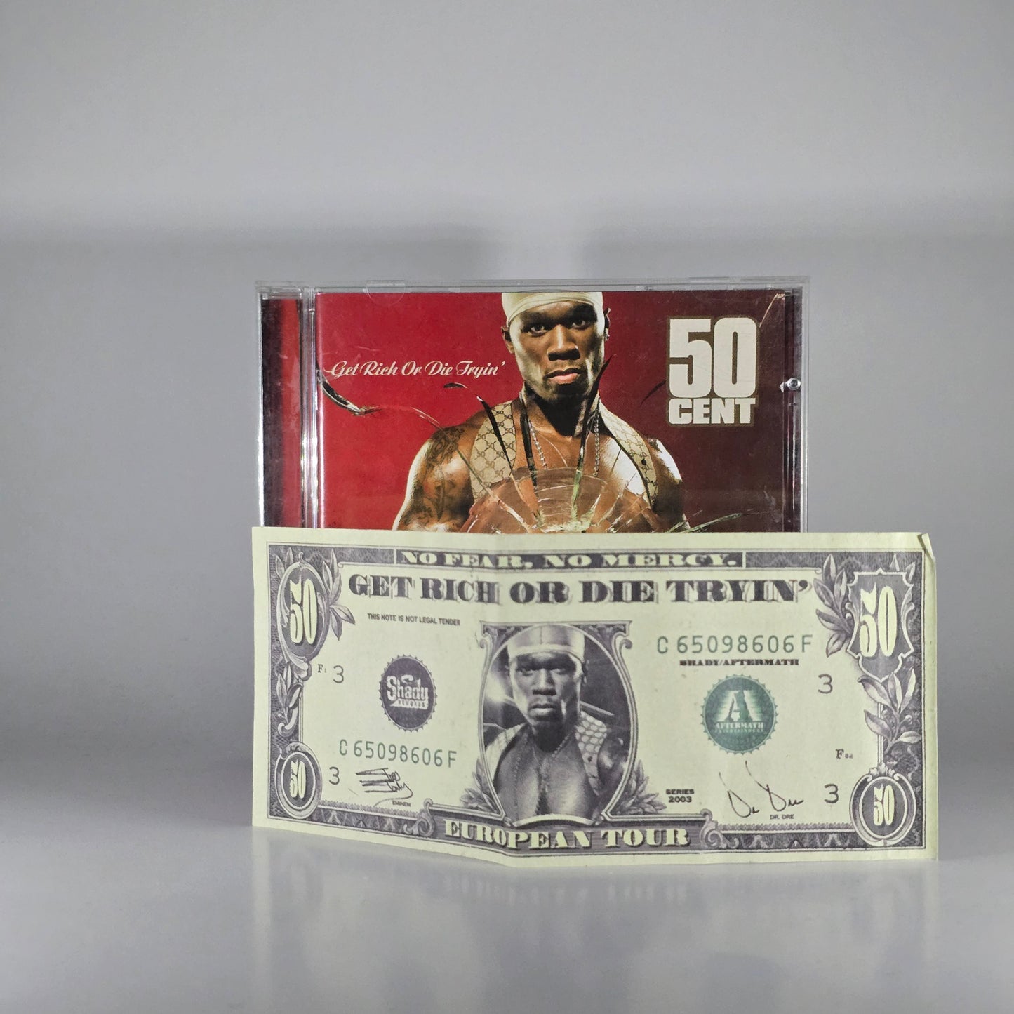 50 CENT - GET RICH OR DIE TRYING CD (INCLUSIEF EUROPEAN TOUR DOLLAR)