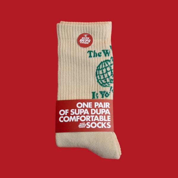 THE WORLD IS YOURS SOCKS VAN HET MERK 'SUPA DUPA GOODS' -NEW!-