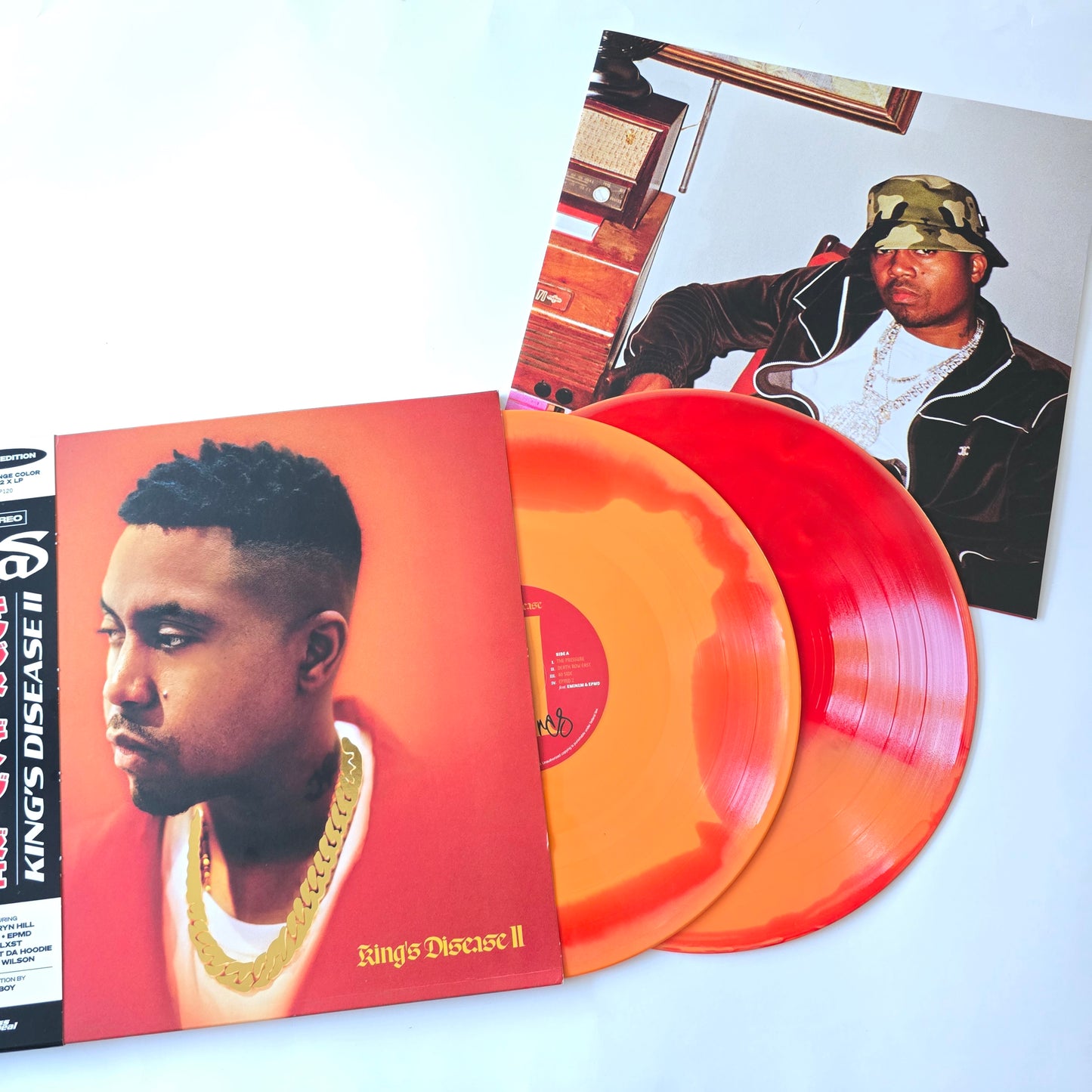 NAS - KING'S DESEASE 2, OBI, RED & ORANGE VINYL 2XLP -LIKE NEW!-