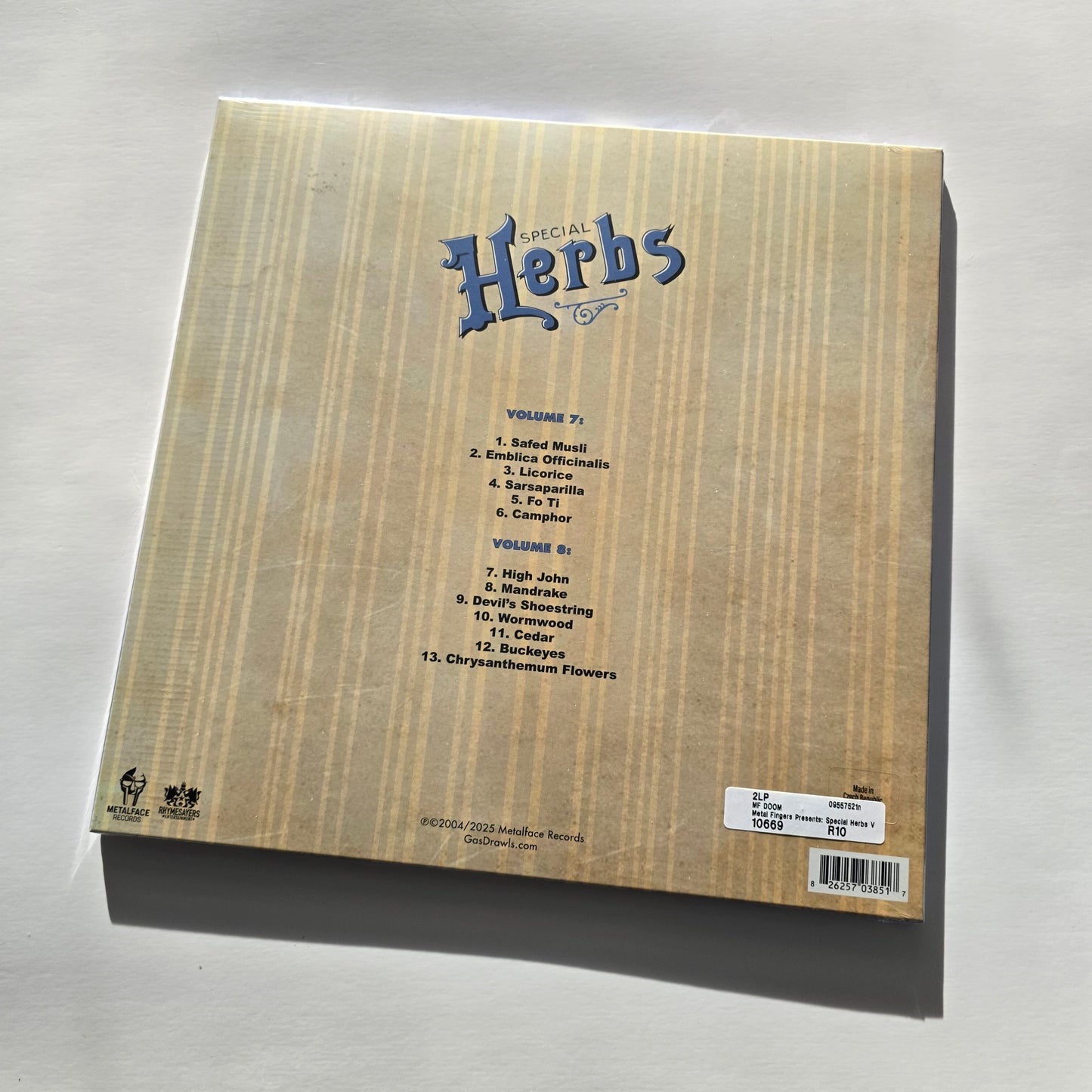MF DOOM - METAL FINGERS PRESENTS: SPECIAL HERBS VOLS 7 & 8 (SEALED) VINYL -NEW!-