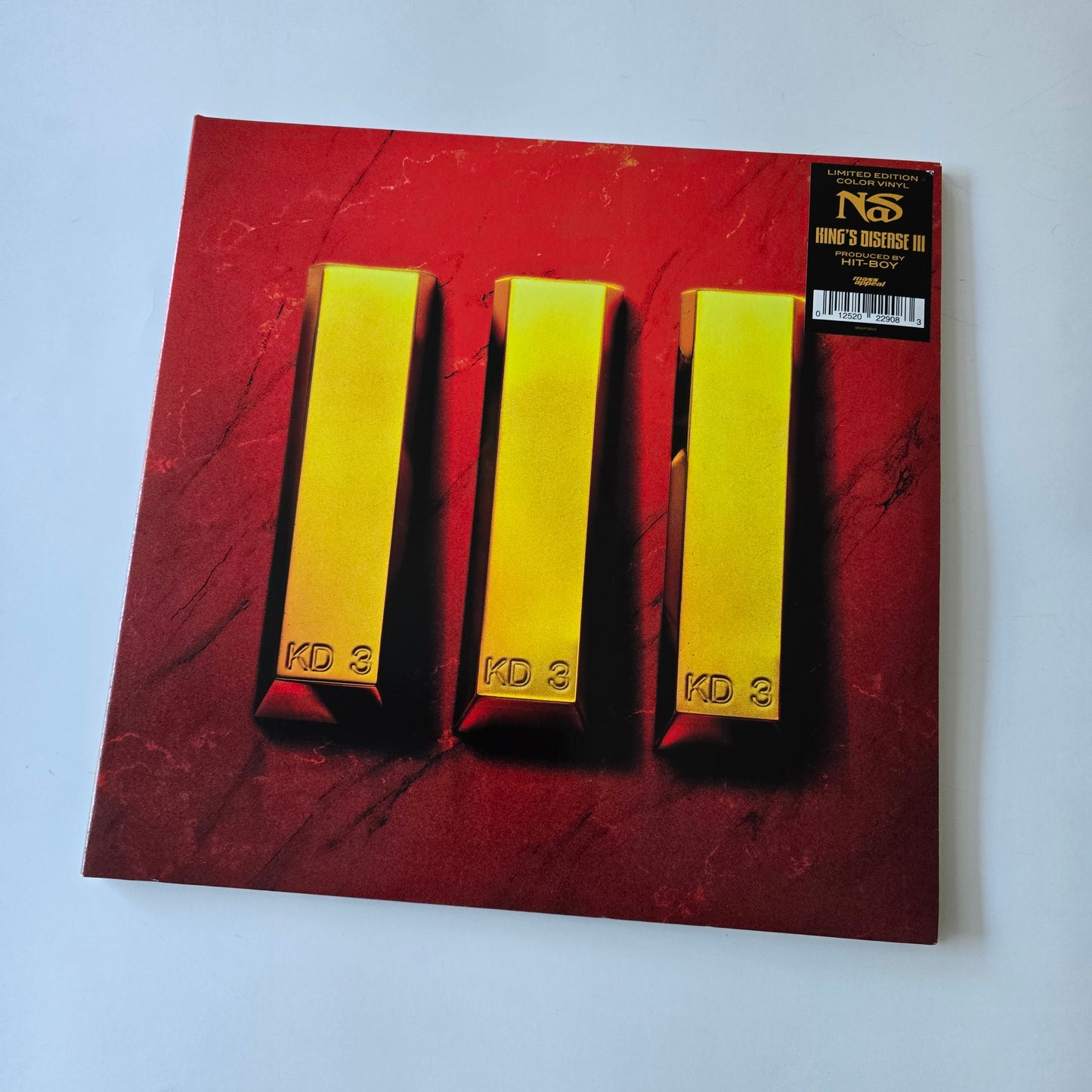 NAS - KING'S DESEASE 3, LIMITED EDITION RED & BLACK STRIPED VINYL 2XLP -LIKE NEW!-