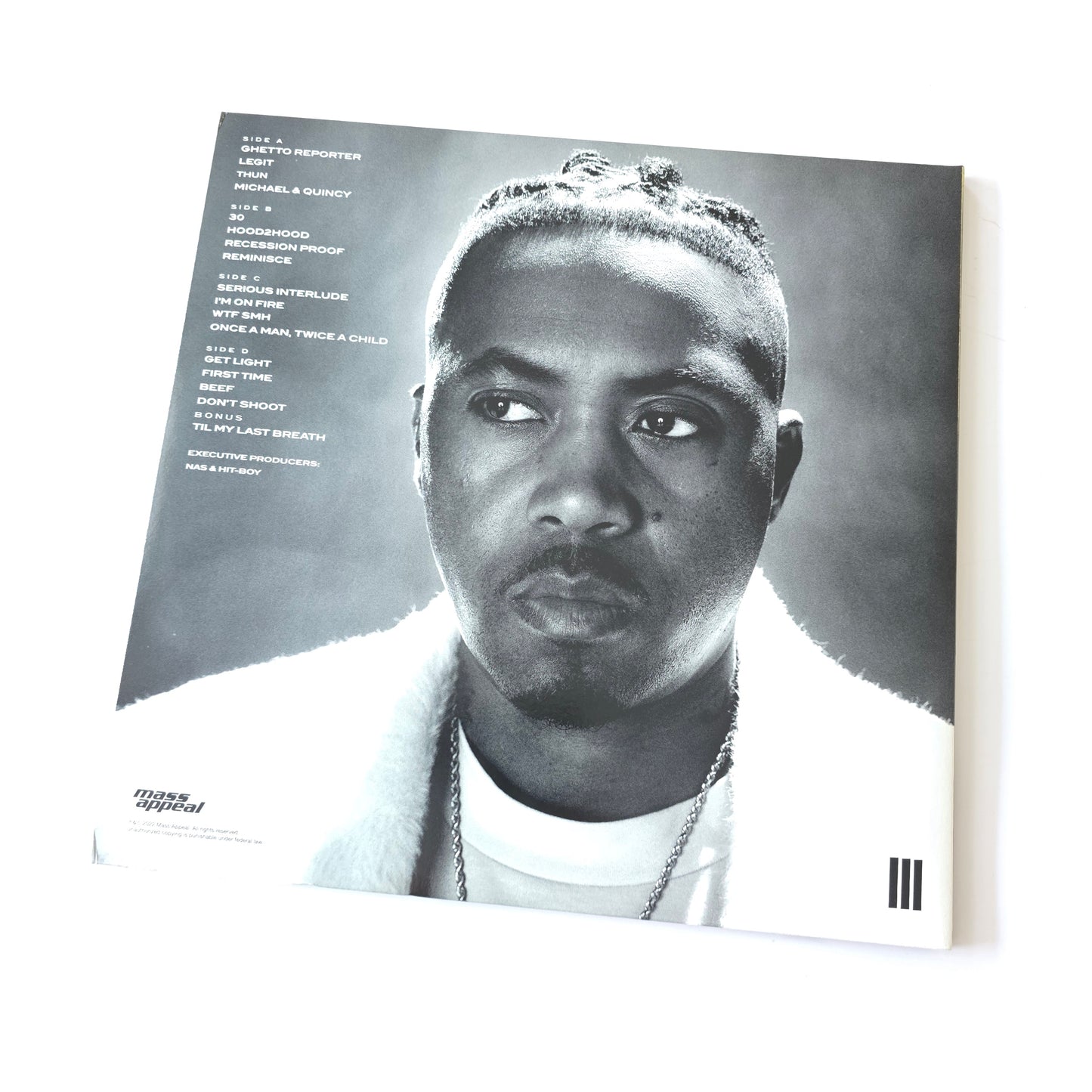 NAS - KING'S DESEASE 3, LIMITED EDITION RED & BLACK STRIPED VINYL 2XLP -LIKE NEW!-