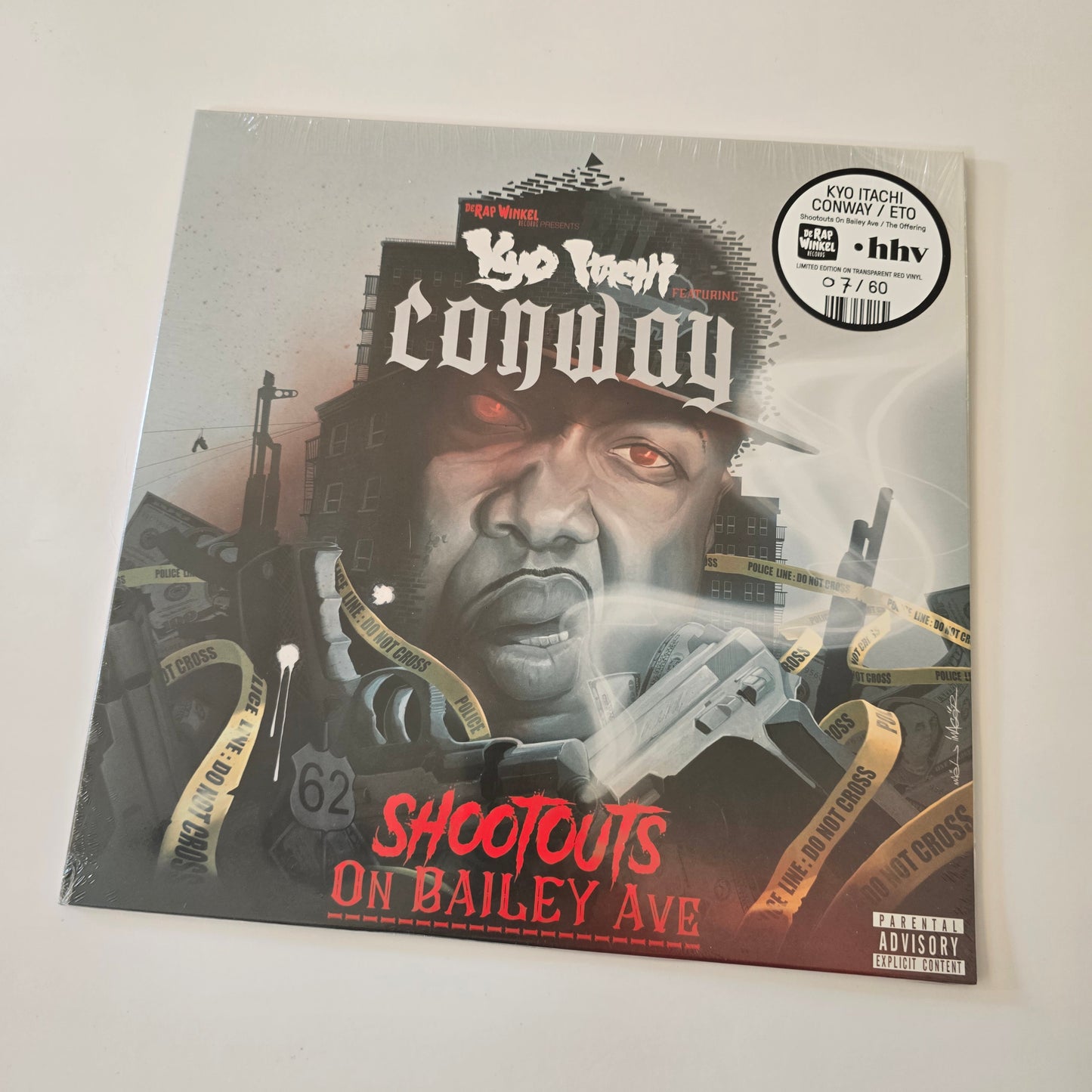 KYO ITACHI FT. CONWAY - SHOOTOUTS ON BAILEY AVE (SEALED) RED VINYL -NEW!-