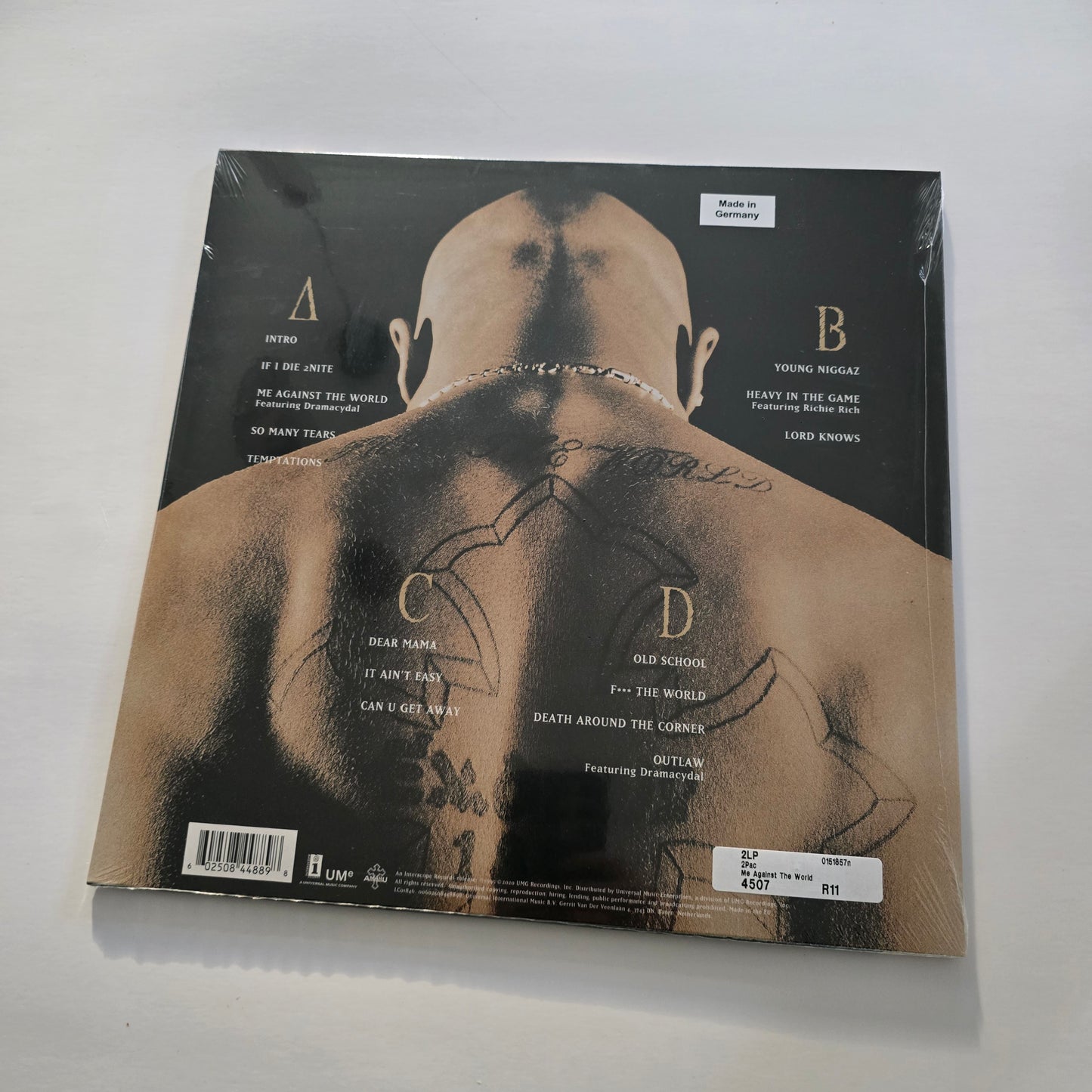 2PAC - ME AGAINST THE WORLD (SEALED) VINYL -NEW!-