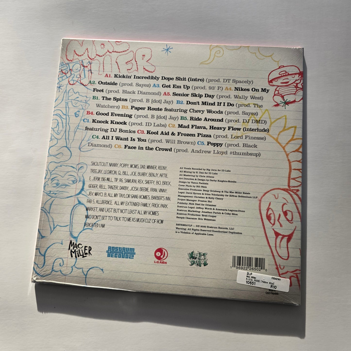 MAC MILLER - K.I.D.S. (SEALED) YELLOW COLORED VINYL -NEW!-
