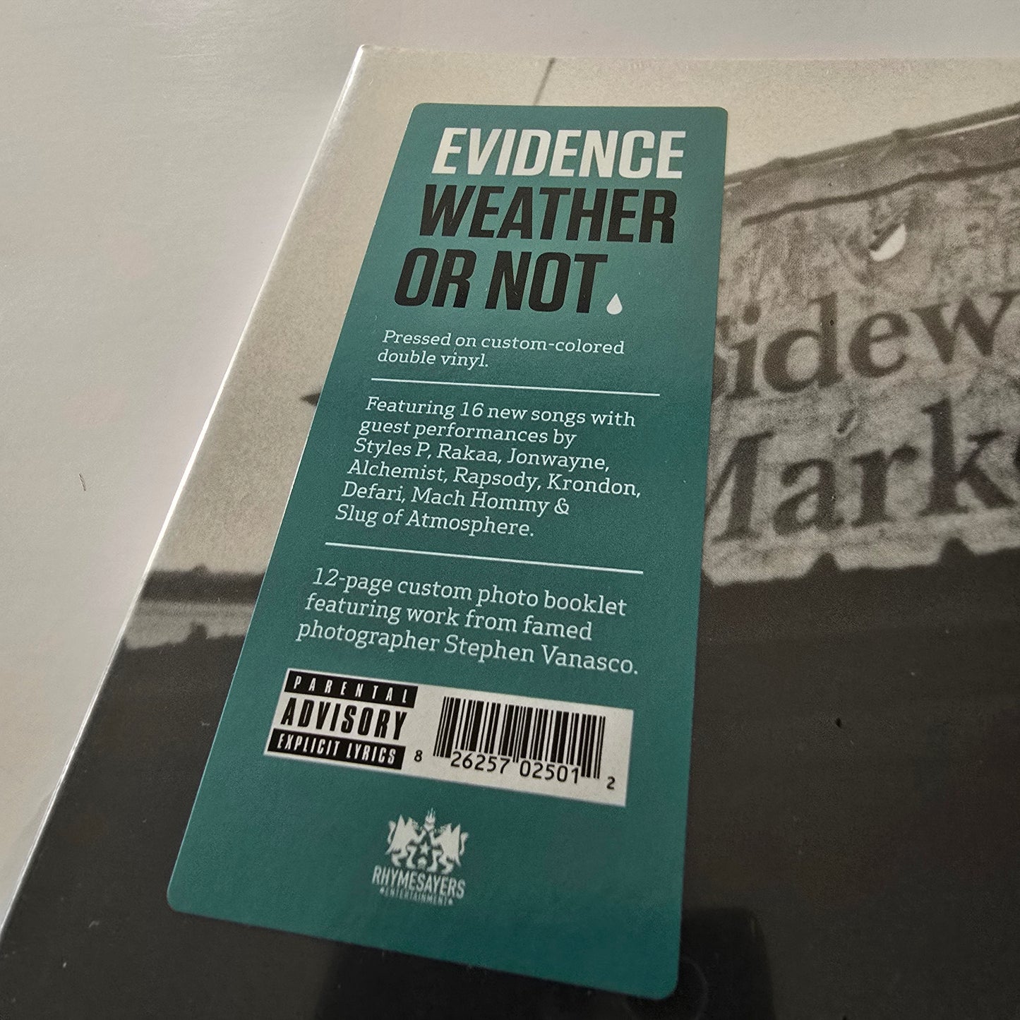EVIDENCE - WEATHER OR NOT (SEALED) BLUE COLORED VINYL 2XLP -NEW!-
