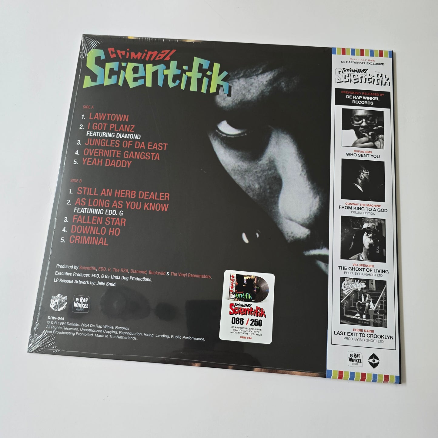 CRIMINAL - SCIENTIFIK LIMITED EDITION COLORED VINYL -NEW!-