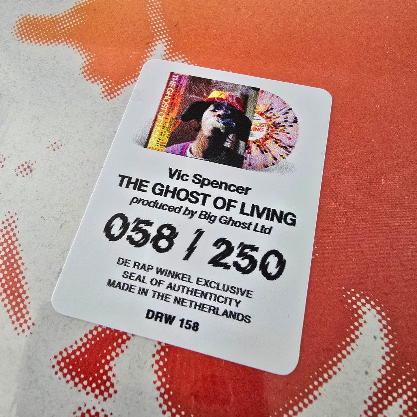 VIC SPENCER X BIG GHOST LTD - THE GHOST OF THE LIVING (SEALED) COLOR OBI SPLATTER VINYL -NEW!-