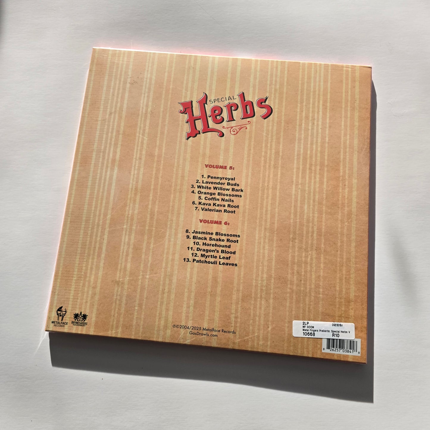 MF DOOM - METAL FINGERS PRESENTS: SPECIAL HERBS VOLS 5 & 6 (SEALED) VINYL -NEW!-