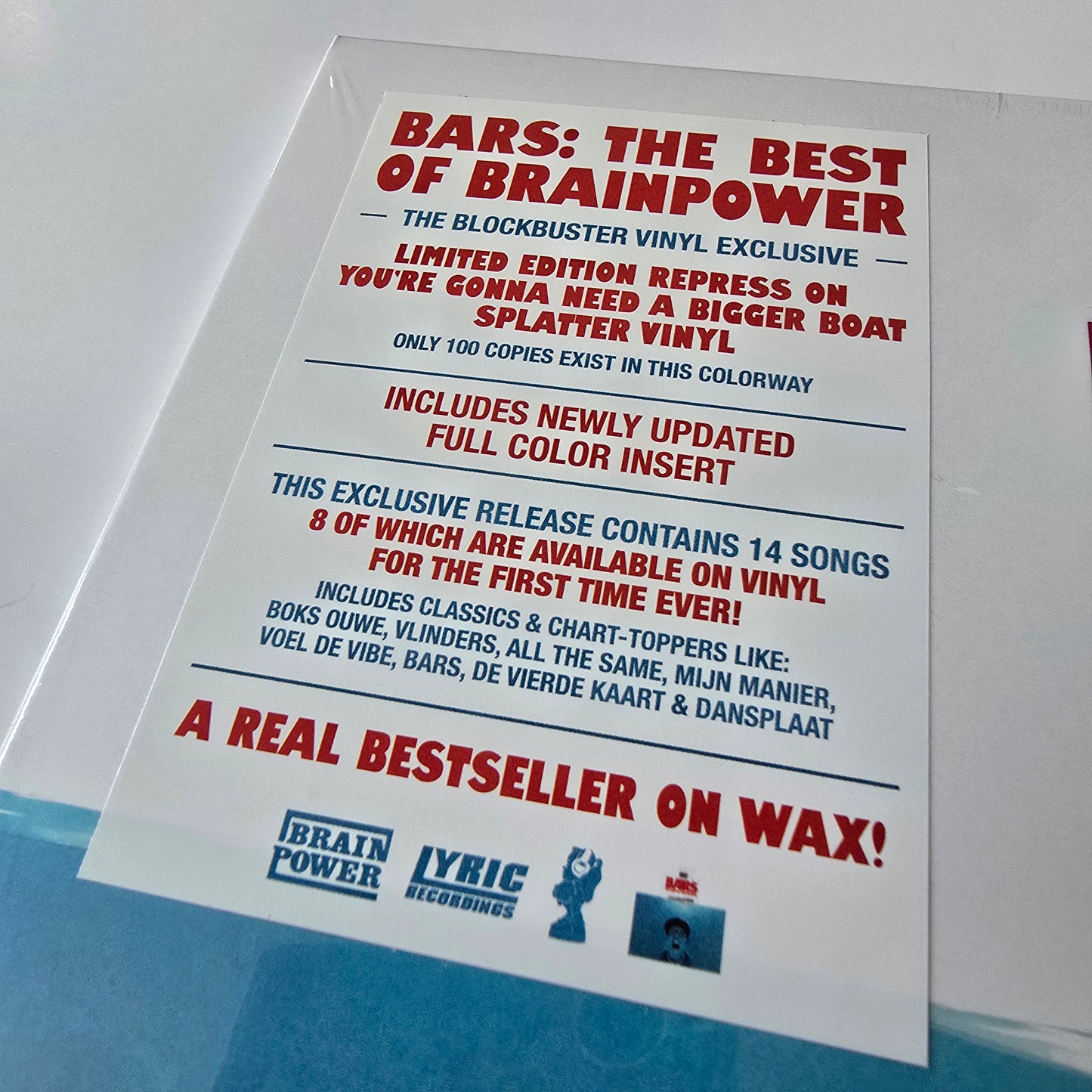 BRAINPOWER - BARS, LIMITED EDITION (SEALED) SPLATTER VINYL -NEW!-