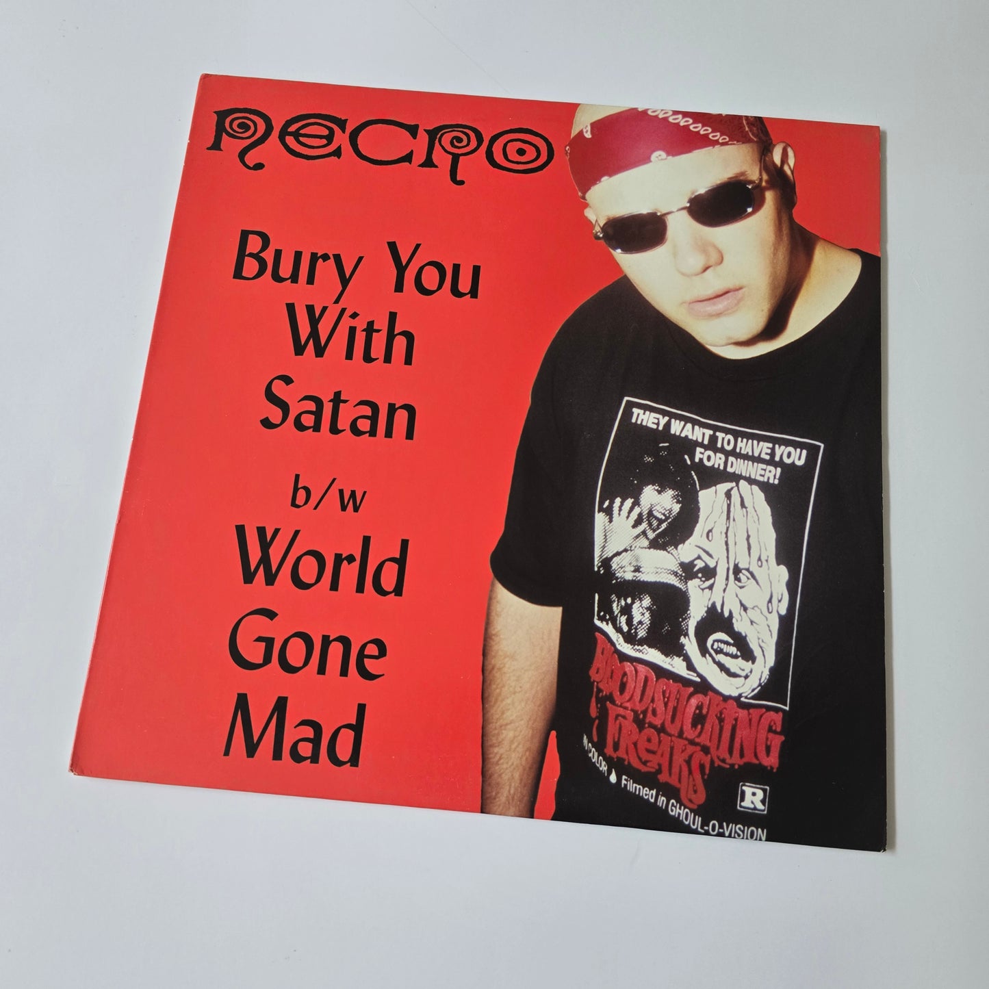 NECRO - BURY YOU WITH SATAN / WORLD GONE MAD 12" VINYL