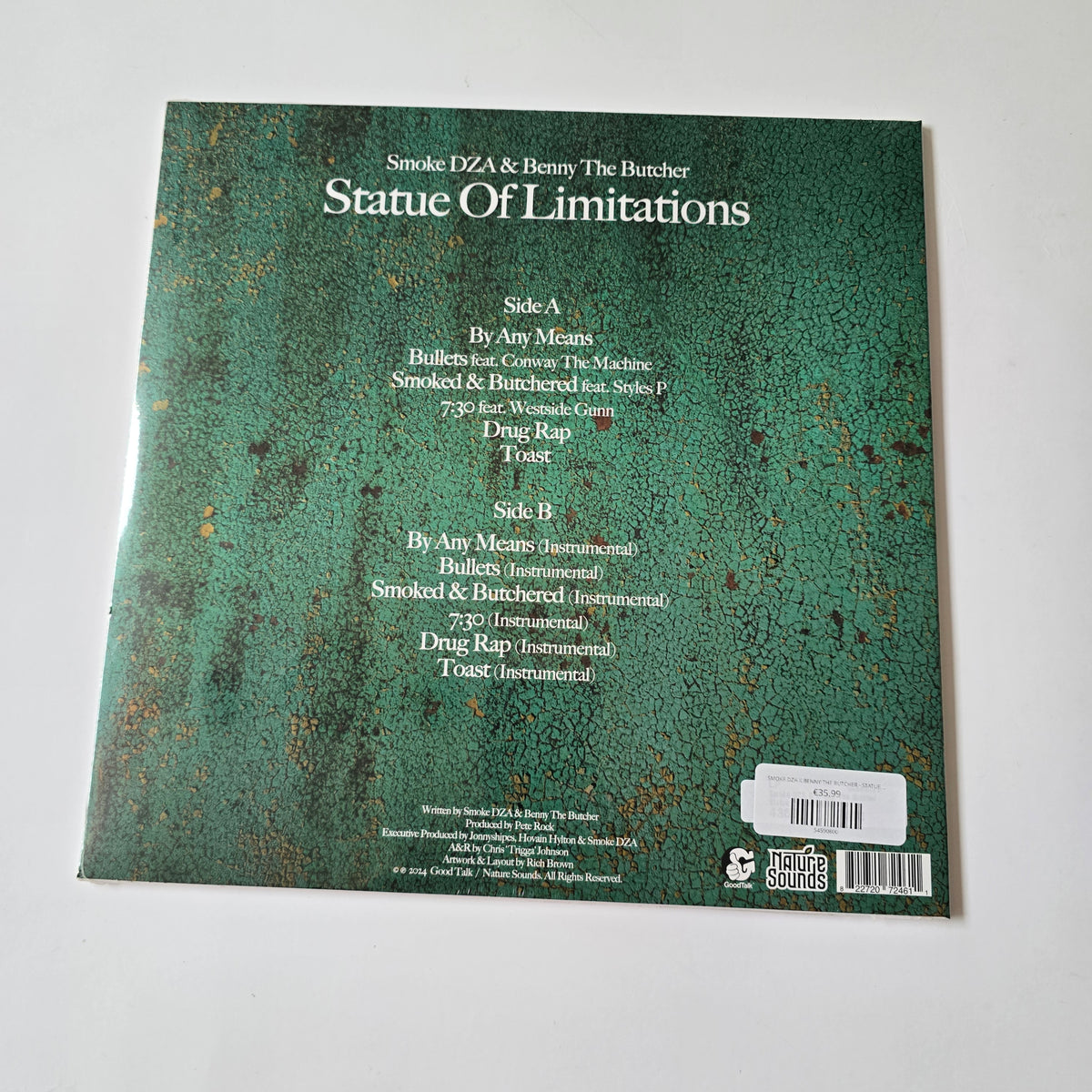 SMOKE DZA X BENNY THE BUTCHER - STATUE OF LIMITATIONS (SEALED) VINYL -NEW!-