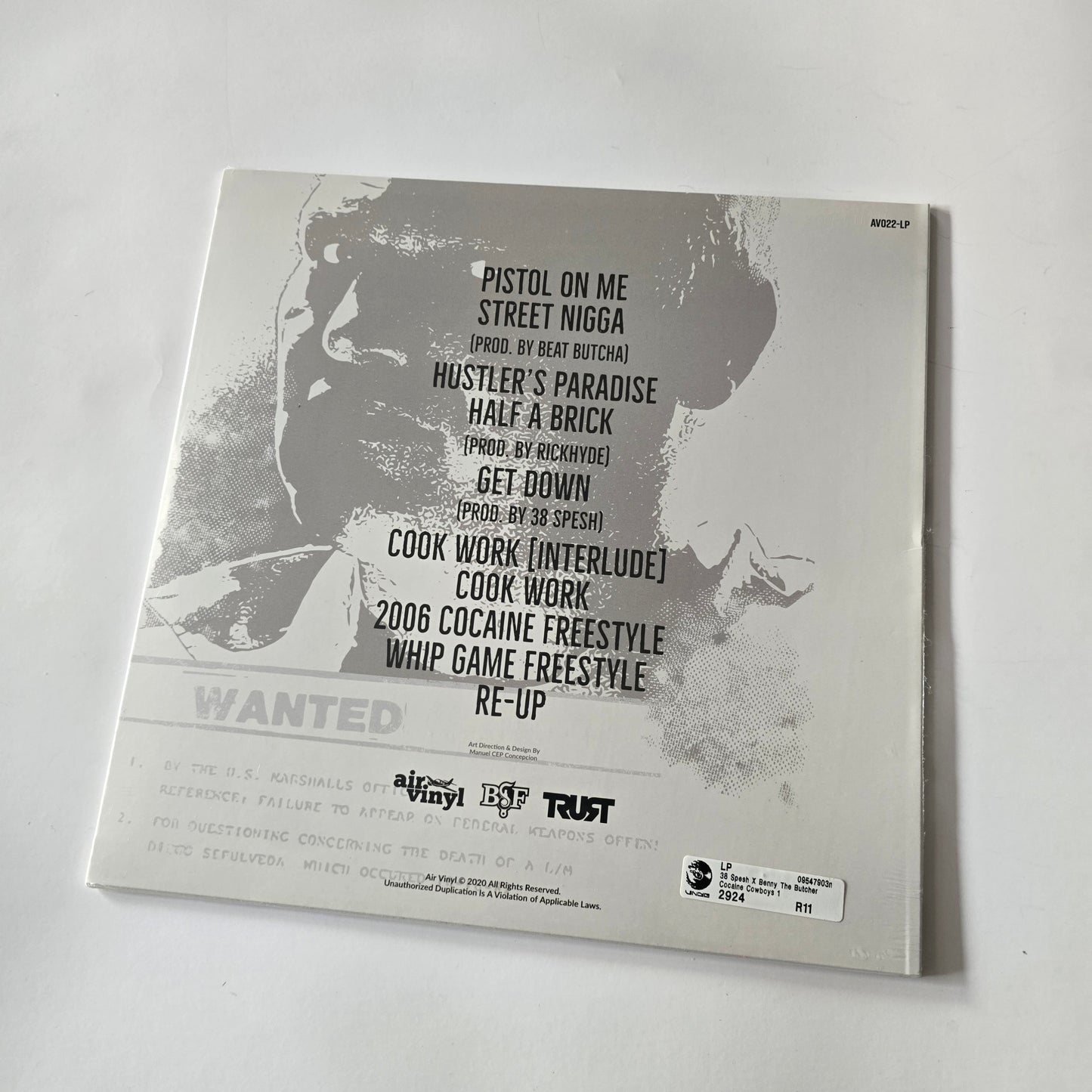 38 SPESH X BENNY THE BUTCHER - COCAINE COWBOYS 1 (SEALED) VINYL -NEW!-