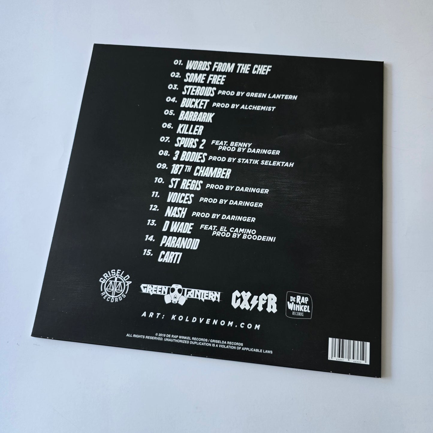 CONWAY X DJ GREEN LANTERN - MORE STEROIDS, LIMITED EDITION ELECTRIC BLUE SPLATTERED VINYL -LIKE NEW!-