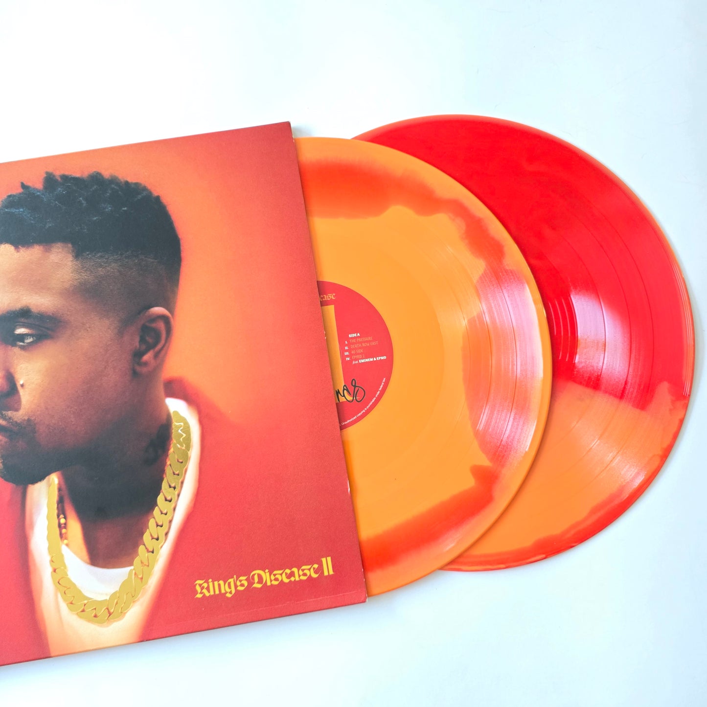 NAS - KING'S DESEASE 2, OBI, RED & ORANGE VINYL 2XLP -LIKE NEW!-