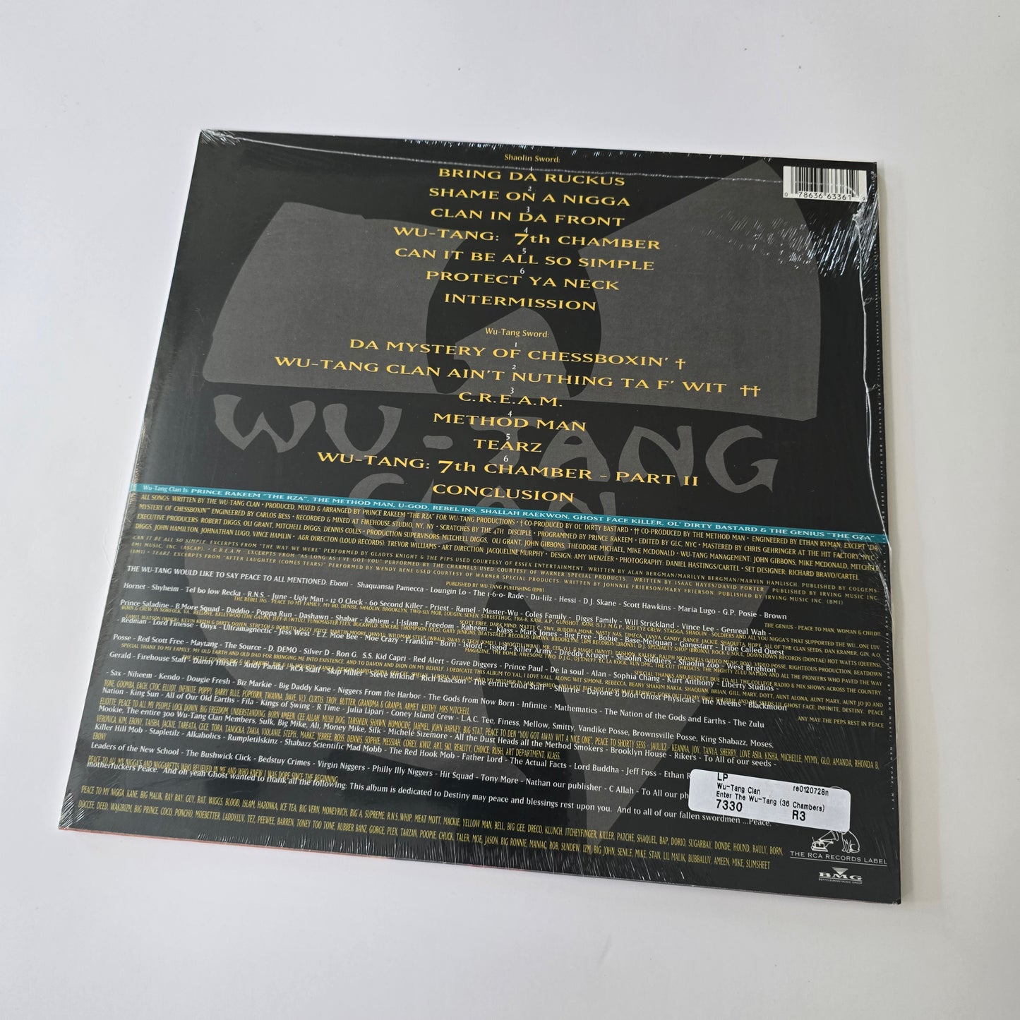 WU-TANG CLAN - ENTER THE WU-TANG (36 CHAMBERS) VINYL (SEALED) -NEW!-