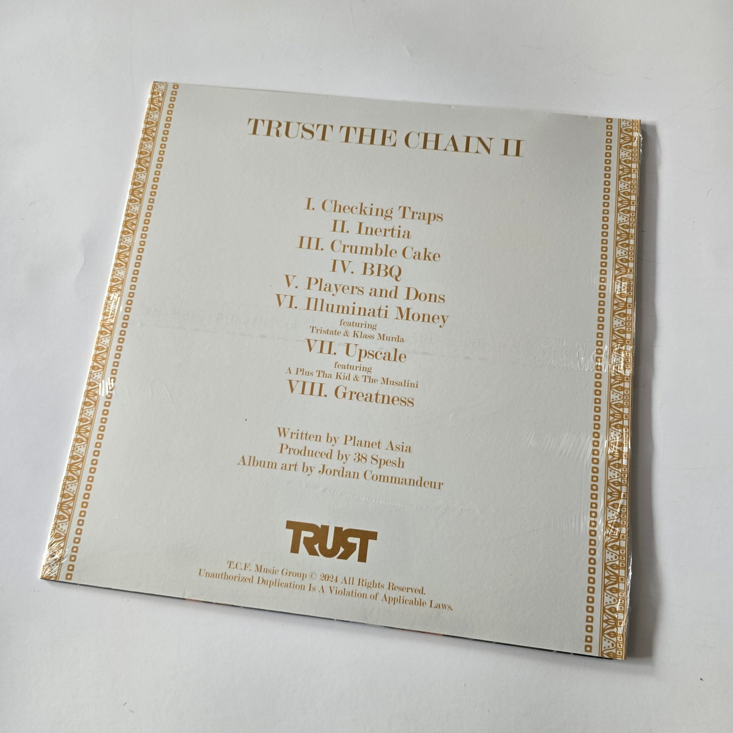 PLANET ASIA X 38 SPESH - TRUST THE CHAIN 2 (SEALED) LIMITED EDITION GOLD COLORED VINYL-NEW!-