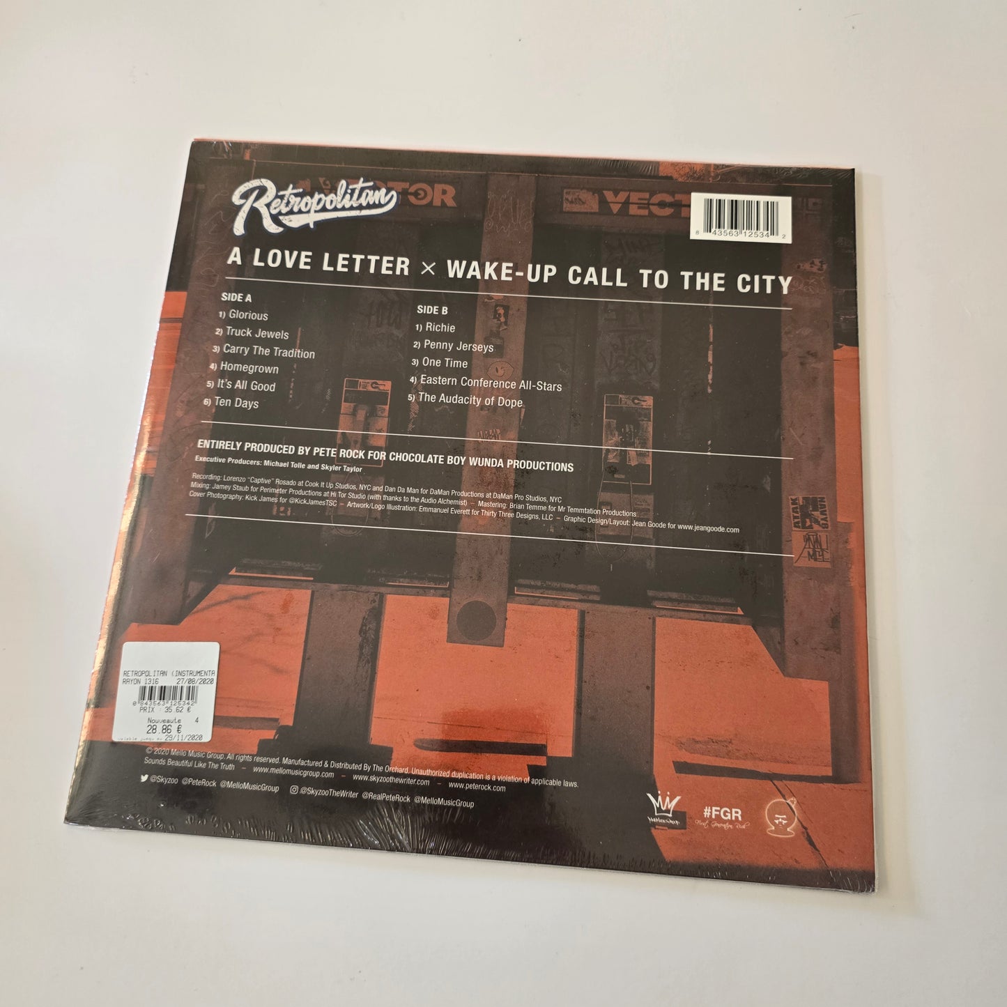SKYZOO & PETE ROCK - RETROPOLITAN INSTRUMENTALS (SEALED) COLORED VINYL -NEW!-