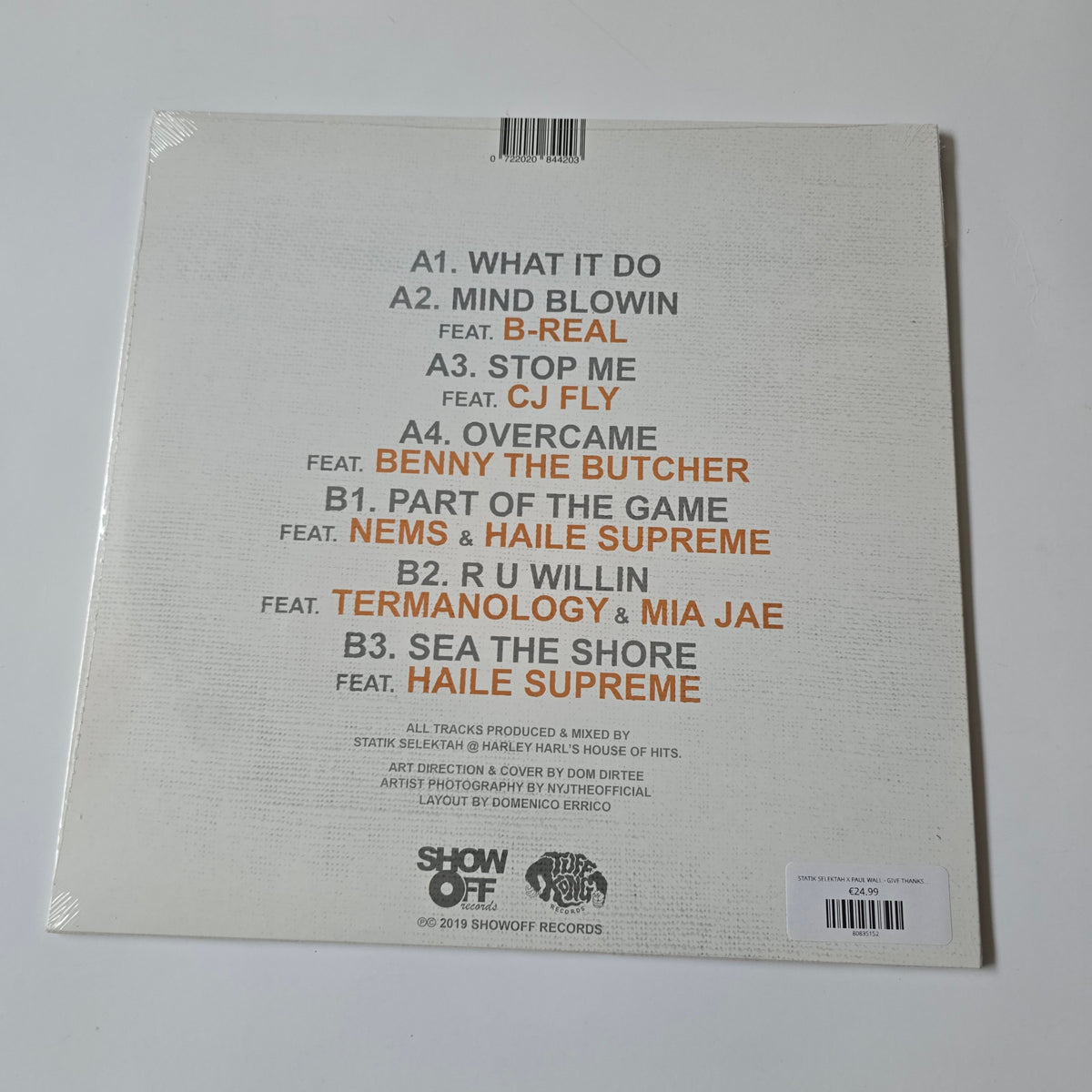 STATIK SELEKTAH X PAUL WALL - GIVE THANKS (SEALED) VINYL -NEW!-