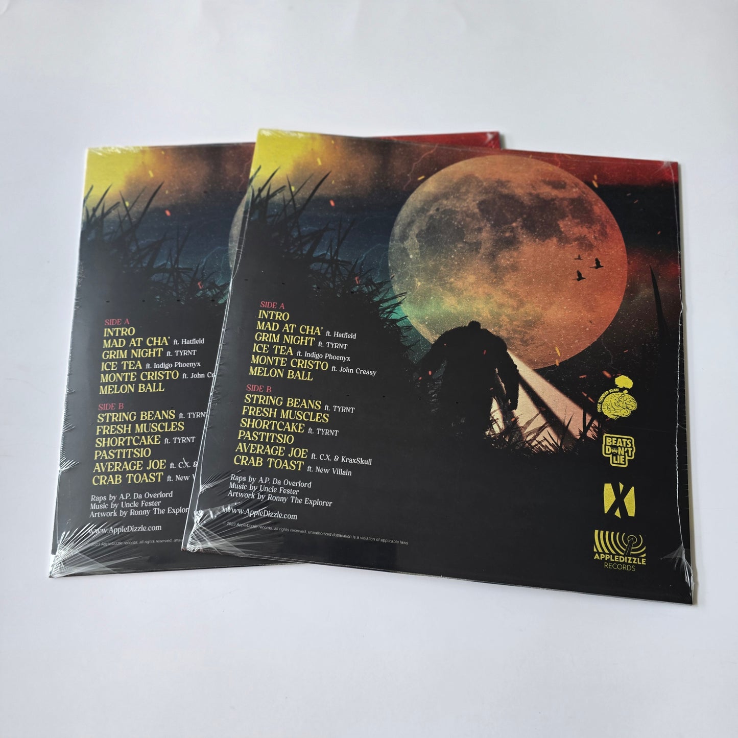 A.P. DA OVERLORD & UNCLE FESTER - GRIM NIGHT (SEALED) YELLOW COLORED VINYL -NEW!-