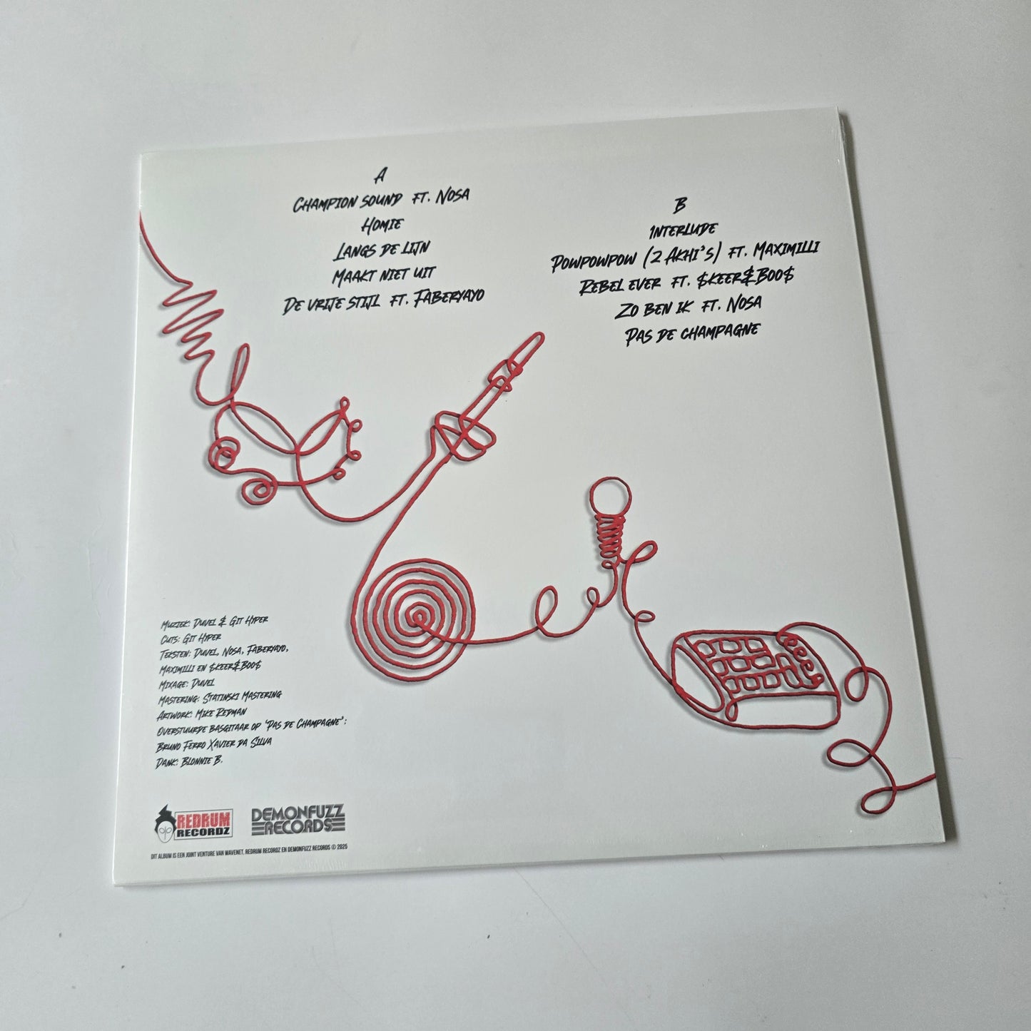 DUVEL X GIT HYPER - DE RODE DRAAD (SEALED) WHITE COLORED VINYL -NEW!-