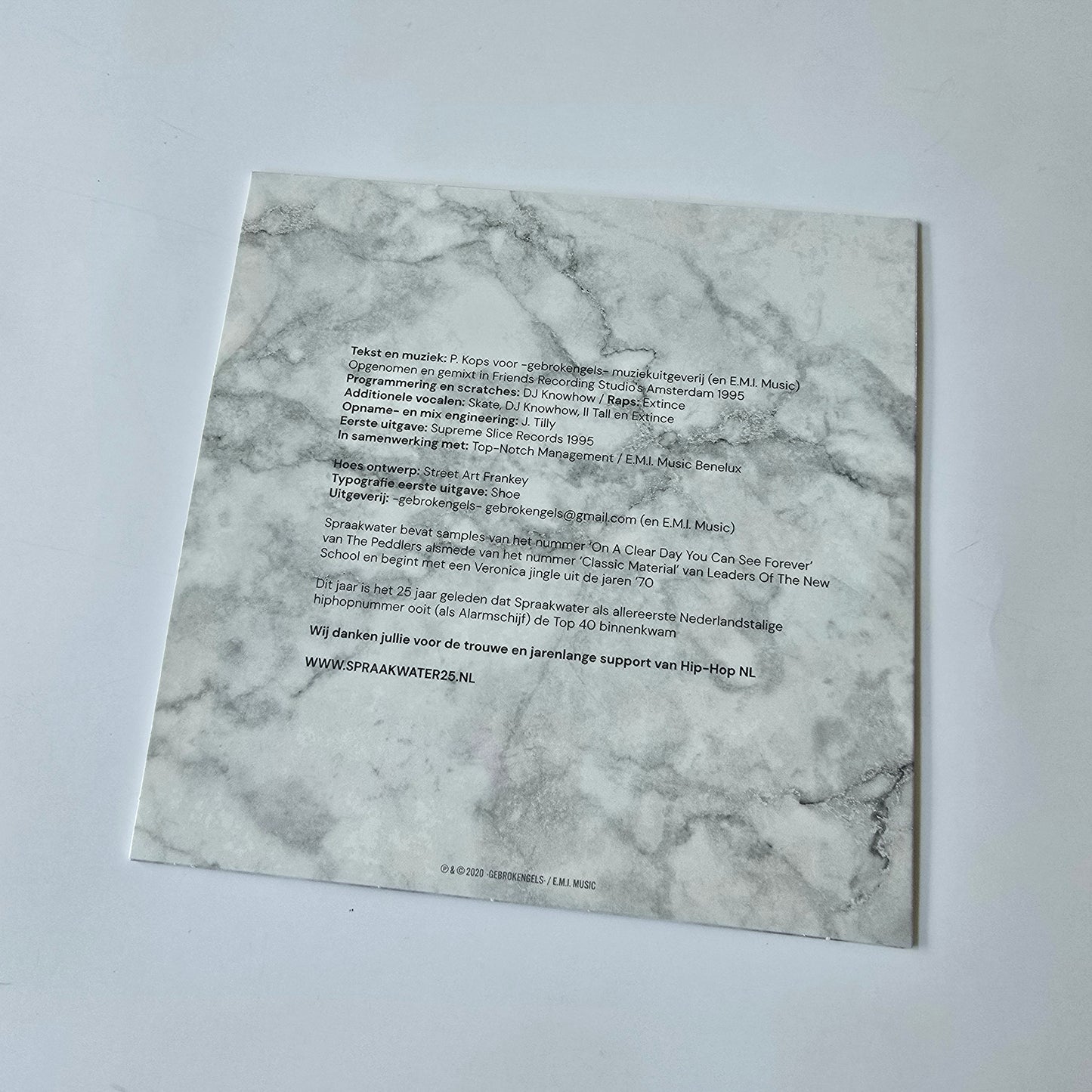 EXTINCE - SPRAAKWATER 25TH ANNIVERSARY 7" VINYL -NEW!-