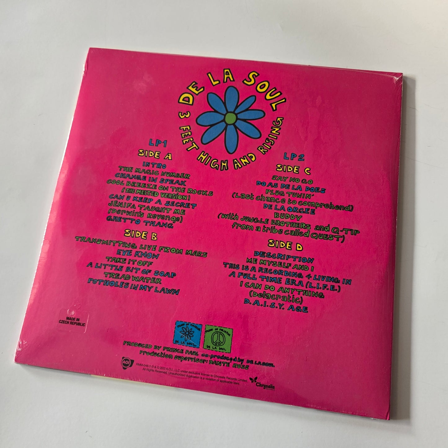 DE LA SOUL - 3 FEET HIGH AND RISING (SEALED) MAGENTA COLORED VINYL 2XLP -NEW!-