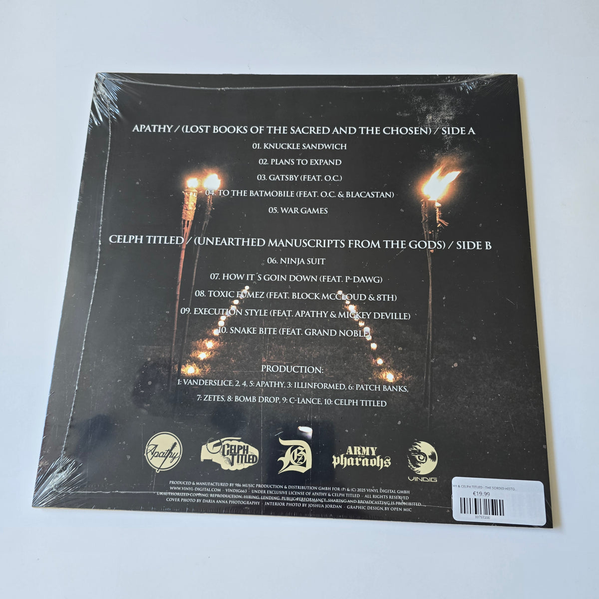 APATHY & CELPH TITLED - THE SORDID HISTORY OF RITUAL (SEALED) LIMITED EDITION VINYL -NEW!-