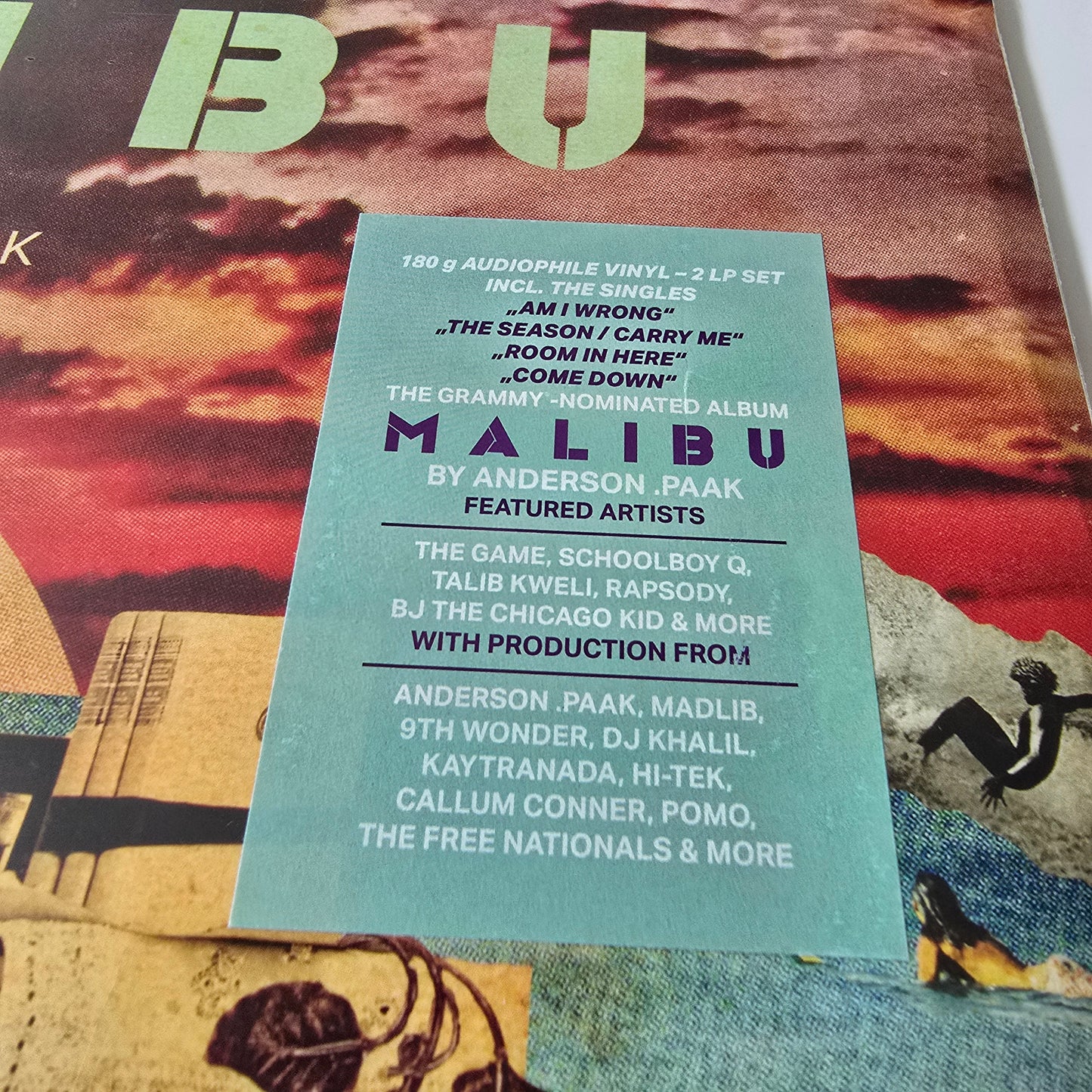 ANDERSON PAAK - MALIBU (SEALED) VINYL 2XLP -NEW!-