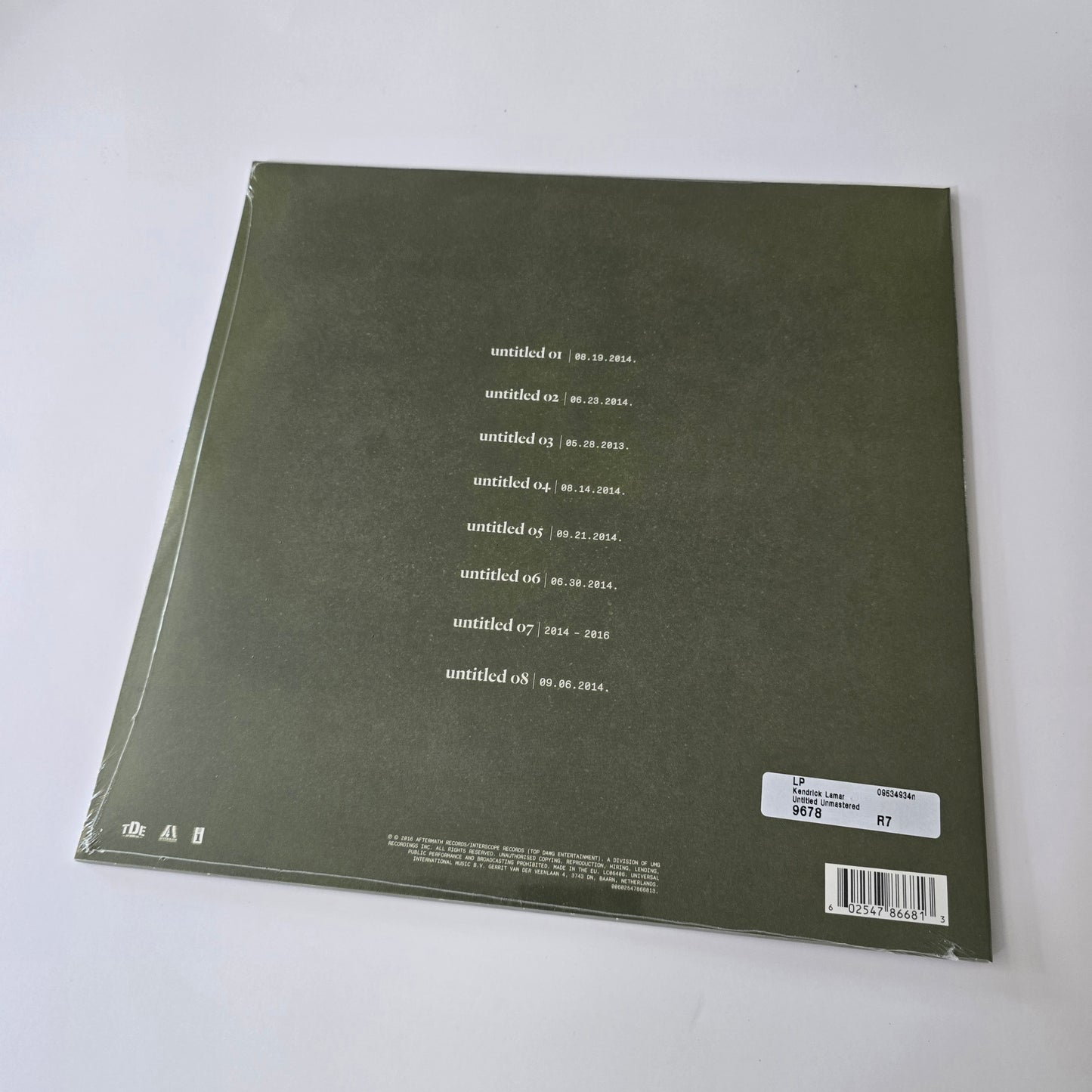 KENDRICK LAMAR - UNTITLED UNMASTERED (SEALED) VINYL -NEW!-