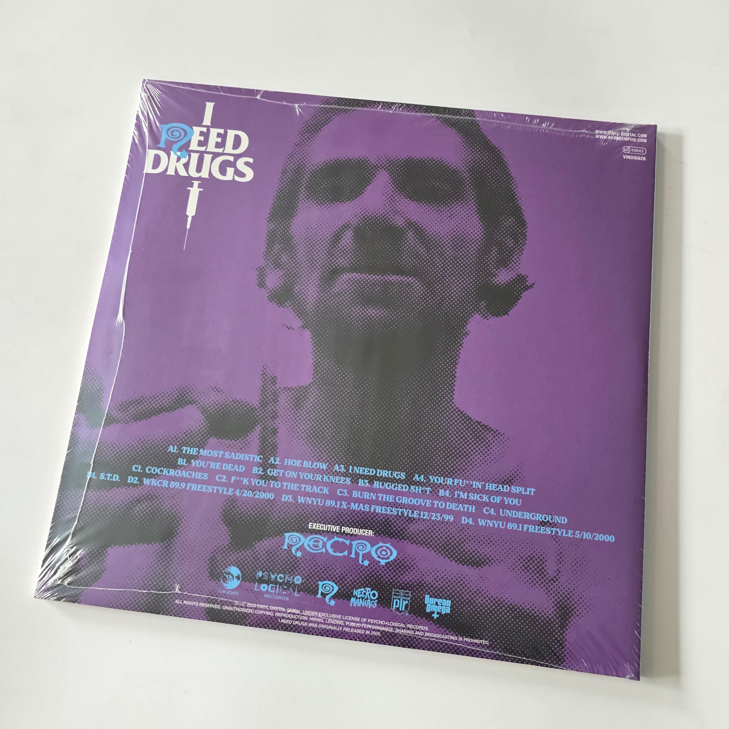 NECRO - I NEED DRUGS (SEALED) SPLATTER VINYL -NEW!-