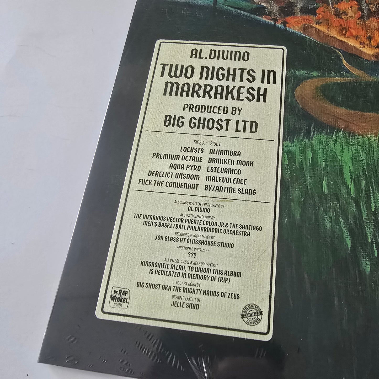 AL. DIVINO X BIG GHOST TLTD - TWO NIGHTS IN MARAKESH (SEALED) LIMITED EDITION COLORED VINYL -NEW!-