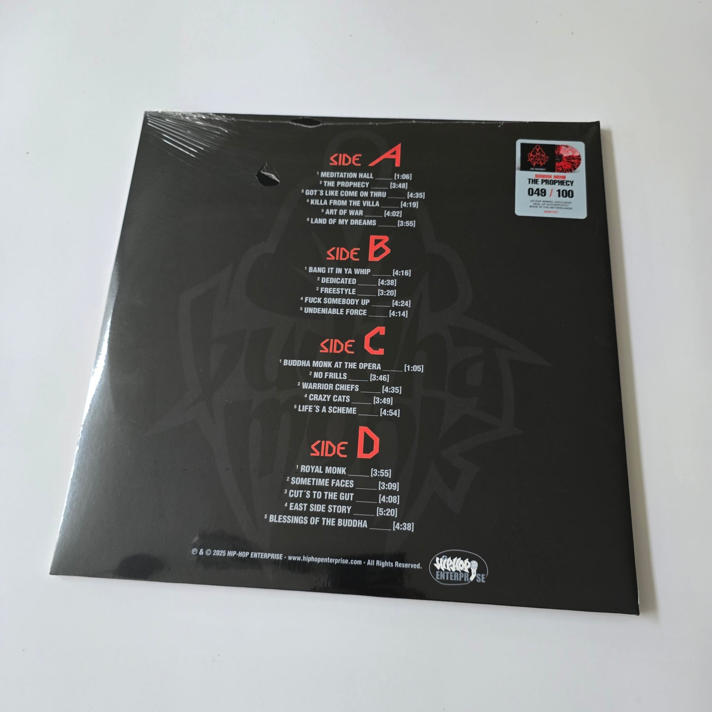 BUDDHA MONK - THE PROPHECY, SPLATTER VINYL (SEALED) 2XLP GATEFOLD RAPWINKEL -NEW!-