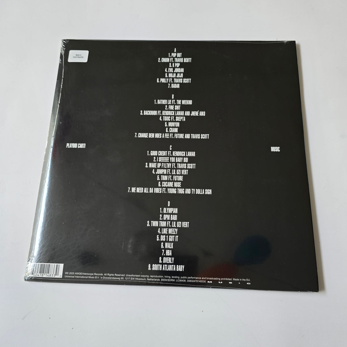 PLAYBOI CARTI - MUSIC (SEALED) 2XLP VINYL -NEW!-