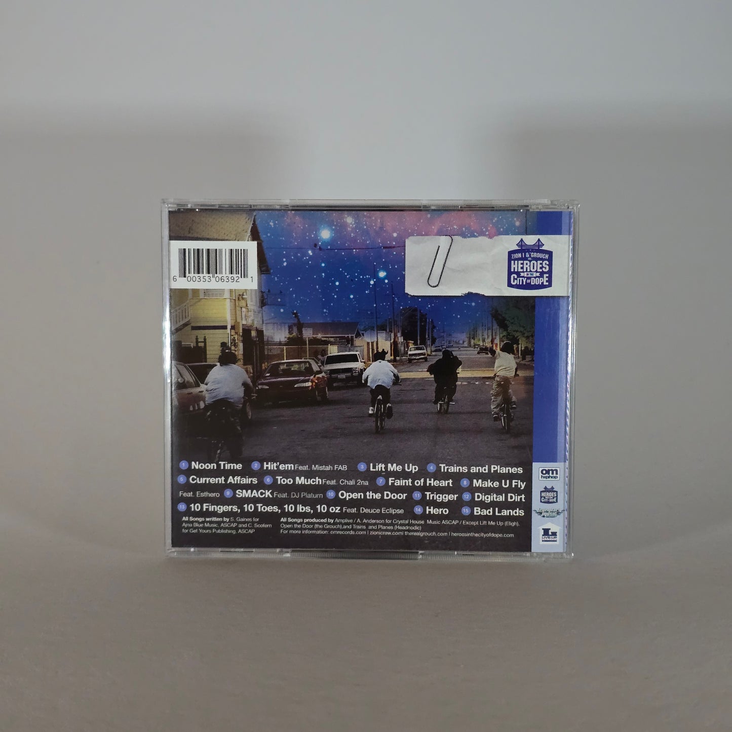 ZION I &amp; THE GROUCH - HEROES IN THE DOPE CITY CD