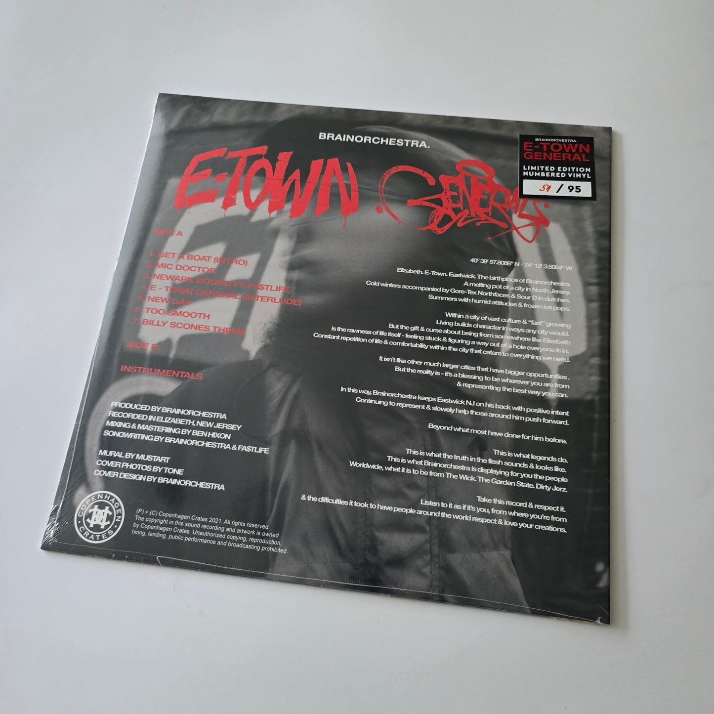 BRAINORCHESTRA - E-TOWN GENERAL (SEALED) LIMITED EDITION WHITE VINYL -NEW!-