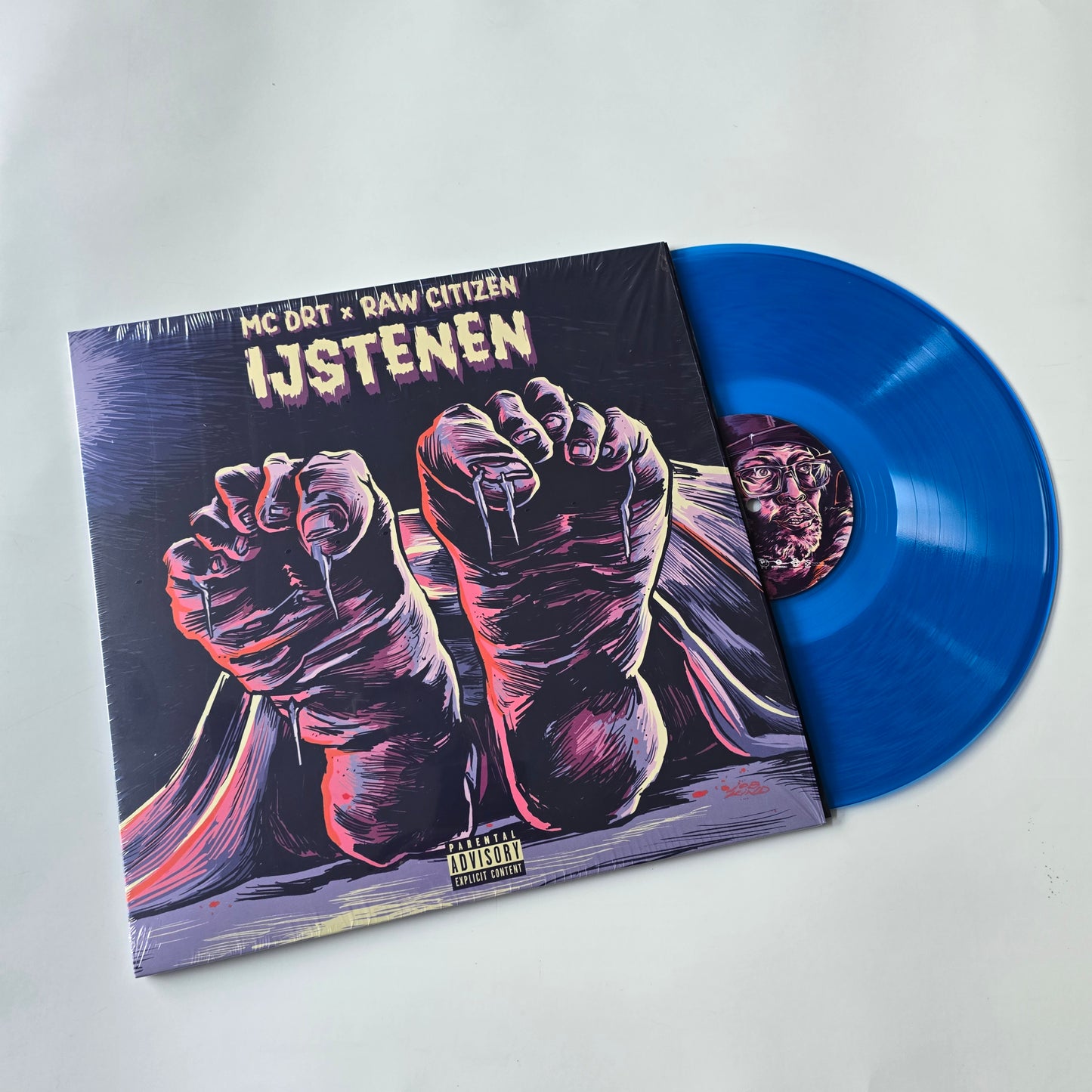 MC DRT X RAW CITIZEN - IJSTENEN (SEALED) CLEAR BLUE VINYL  -NIEUW!-