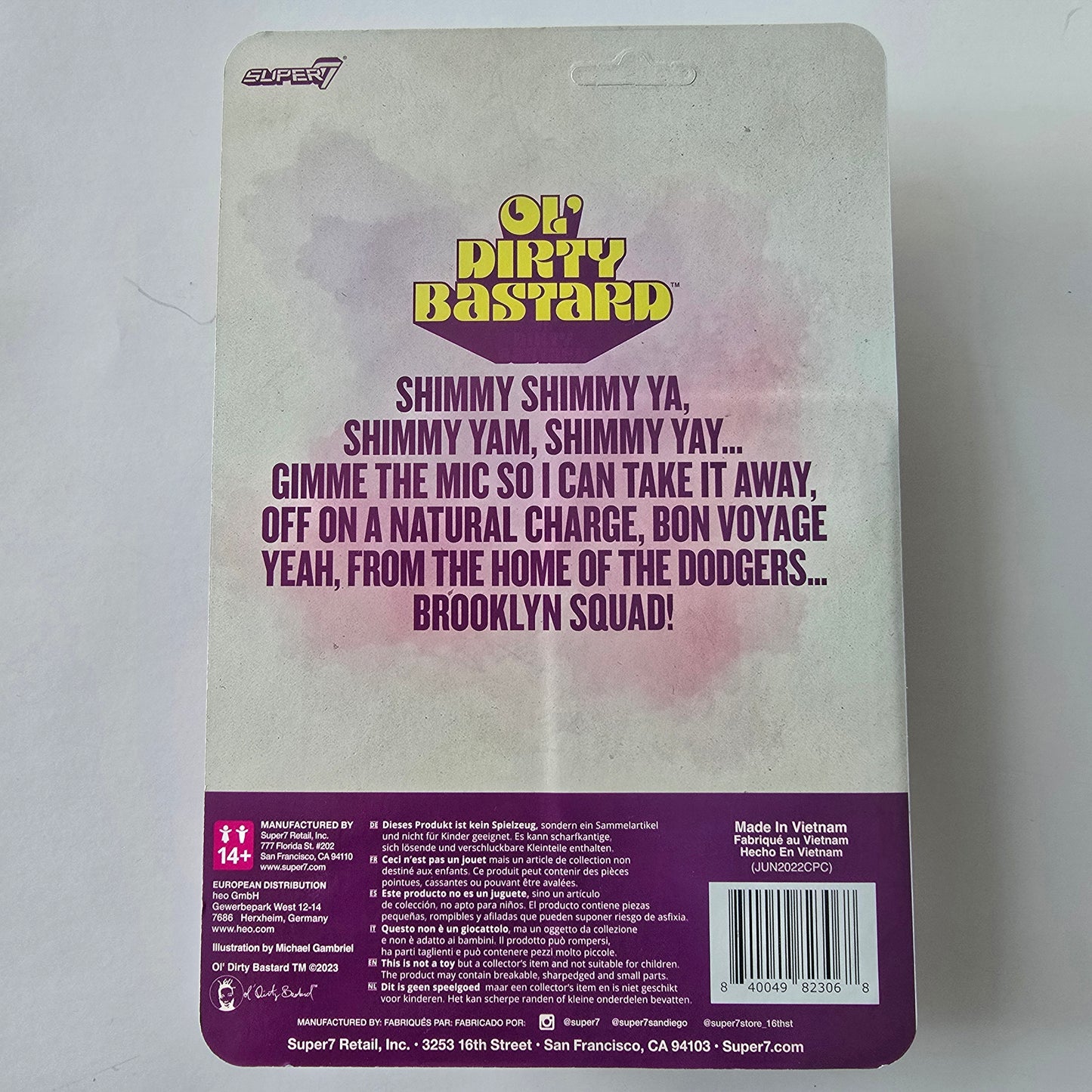 OL' DIRTY BASTARD SHIMMY SHIMMY YA SUPER7 ACTION FIGURE-NEW!-