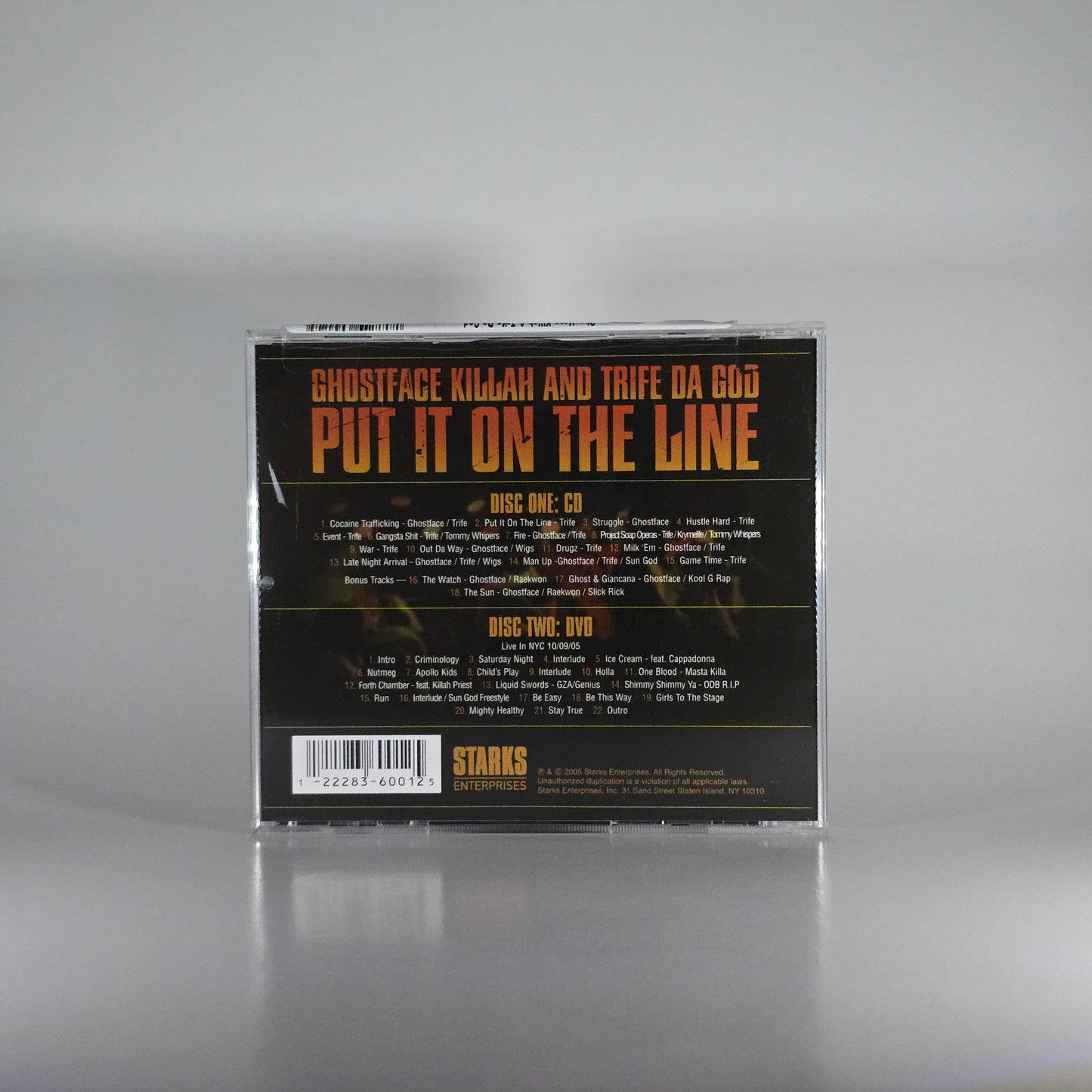 GHOSTFACE KILLAH AND TRIFE DA GOD - PUT IT ON THE LINE CD + DVD