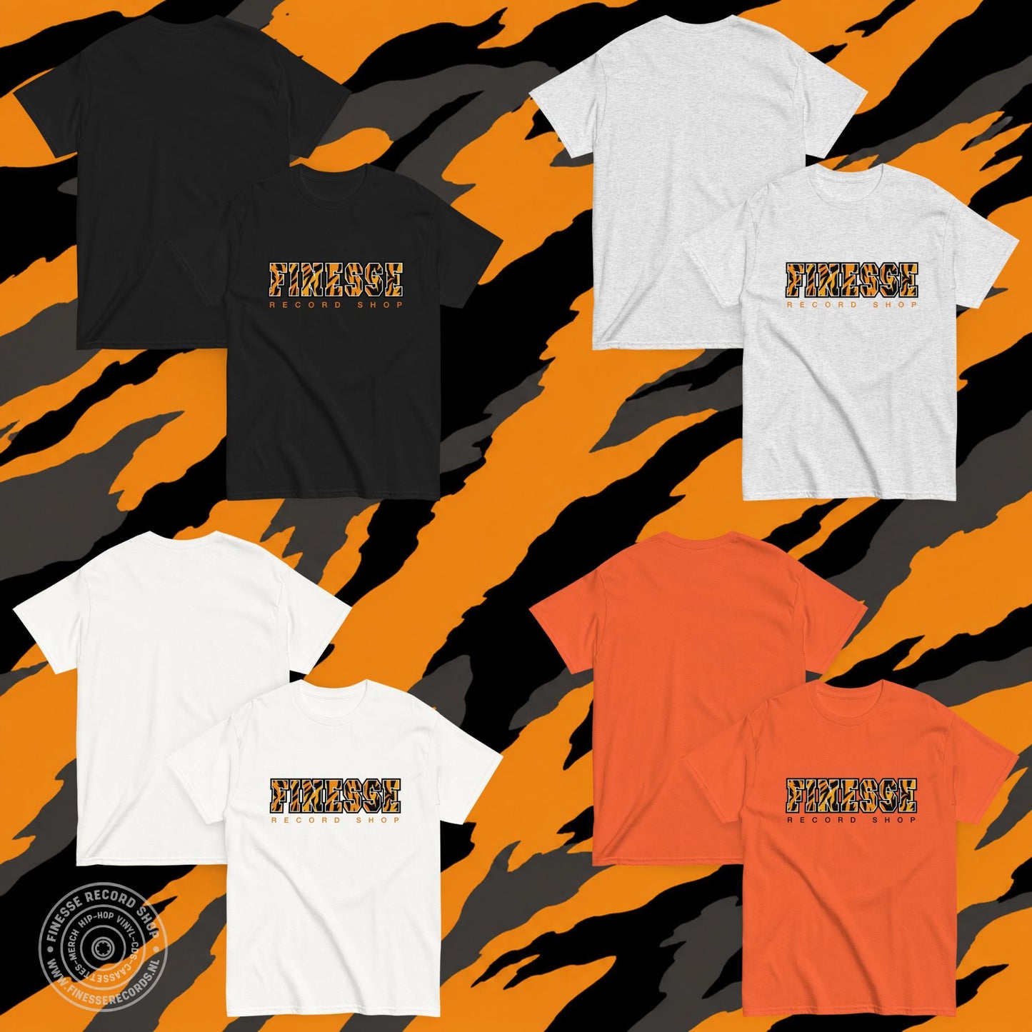 FRS ORANGE TIGER STYLE CAMO (ASH) "GUERRILLA" T-SHIRT -NEW!-