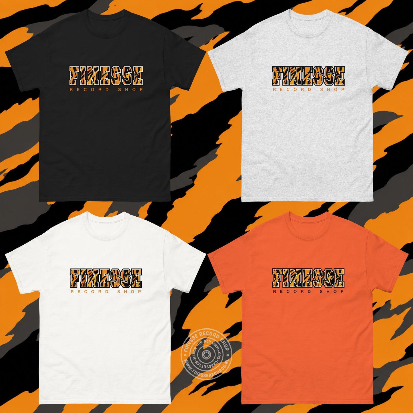 FRS ORANGE TIGER STYLE CAMO (BLACK) "GUERRILLA" T-SHIRT -NEW!-