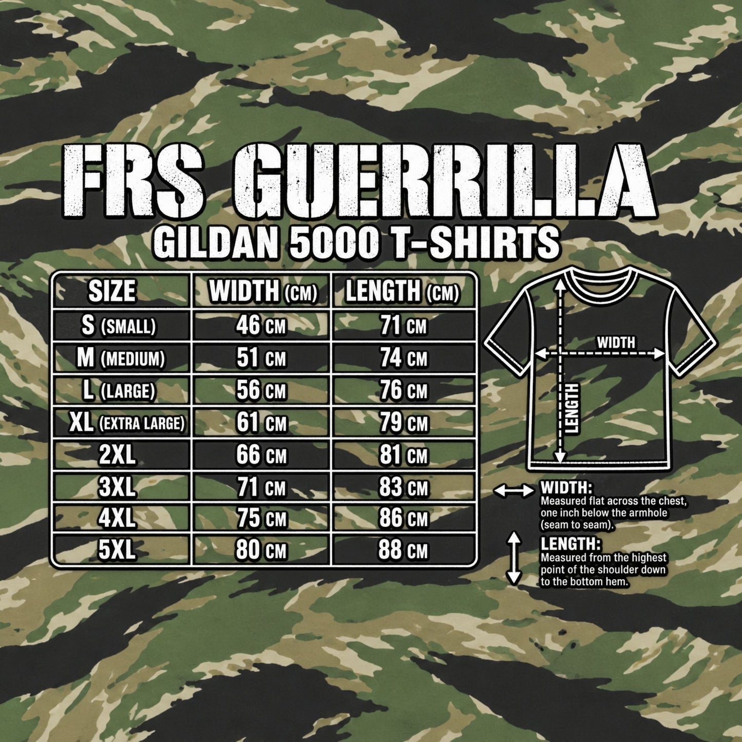 FRS TIGER STYLE CAMO RED LINE (SPORT GREY) "GUERRILLA" T-SHIRT -NEW!-