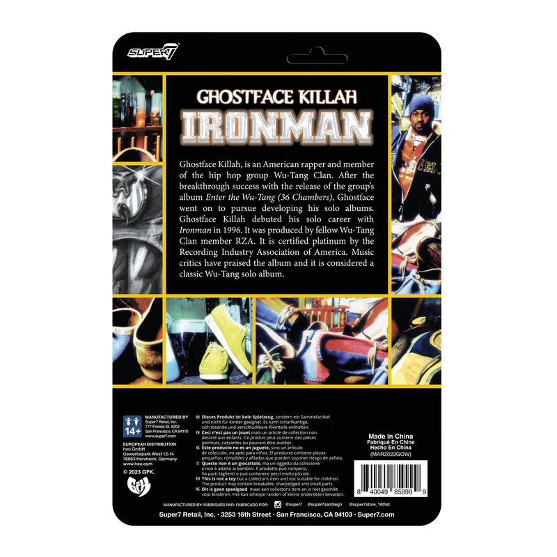 GHOSTFACE KILLAH - IRONMAN SUPER7 ACTION FIGURE -NEW!-