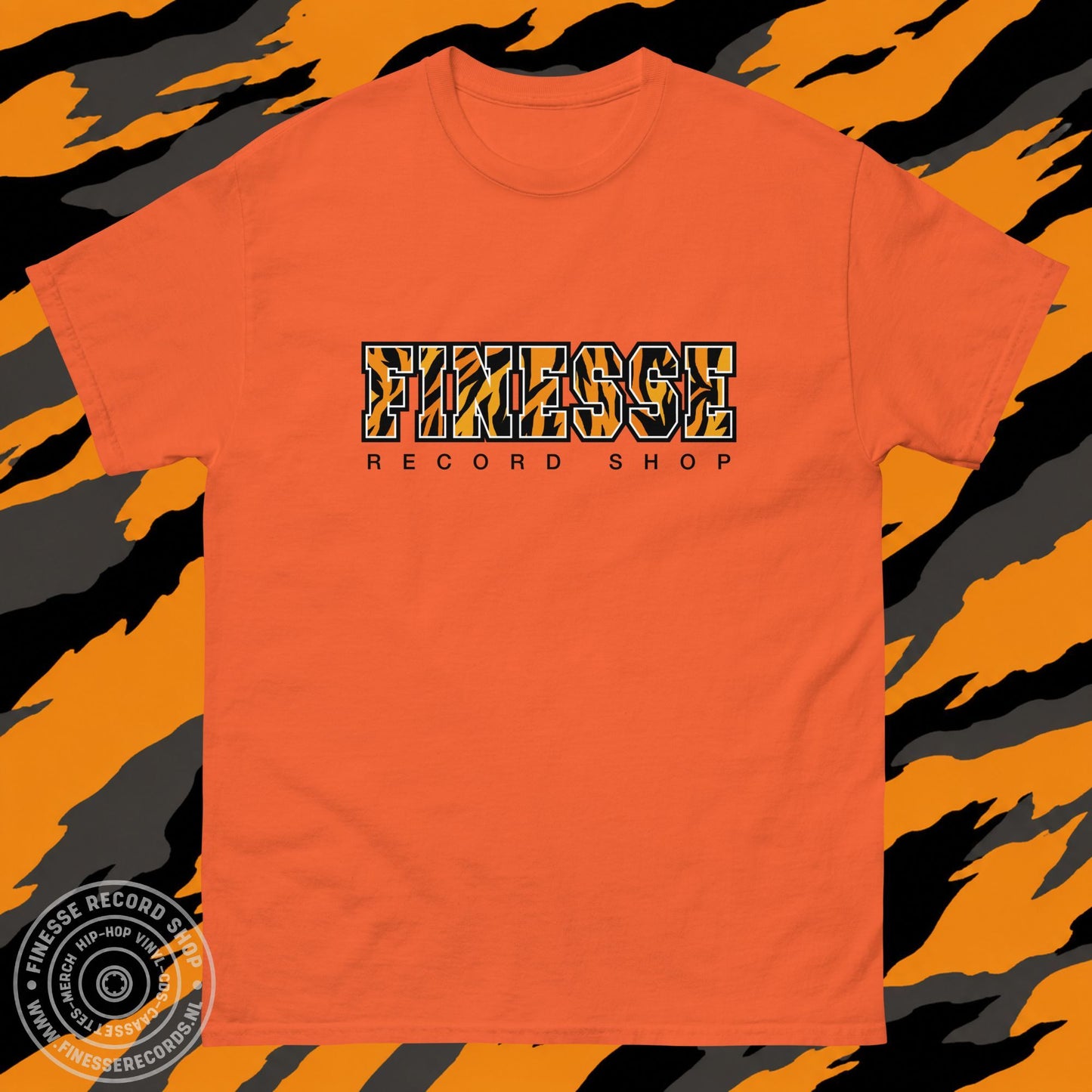 FRS ORANGE TIGER STYLE CAMO (ORANGE) "GUERRILLA" T-SHIRT -NEW!-