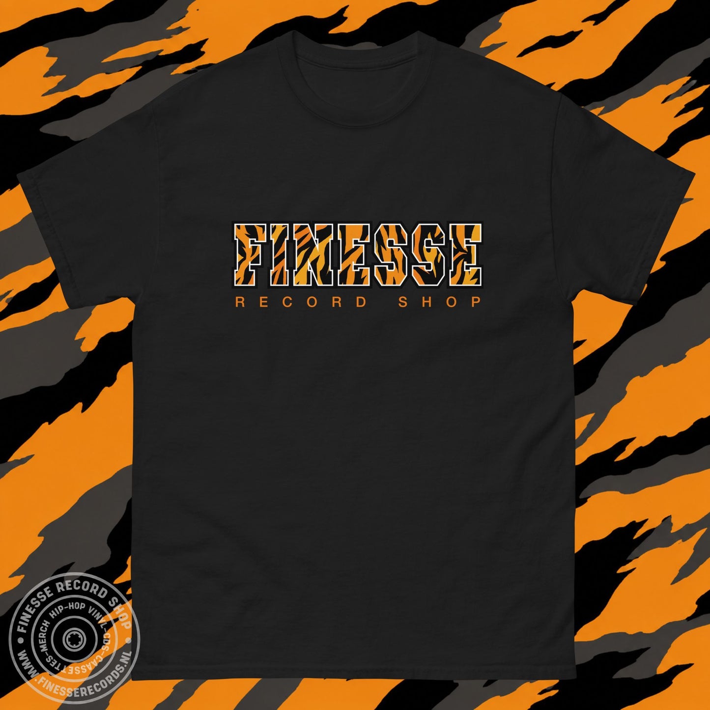 FRS ORANGE TIGER STYLE CAMO (BLACK) "GUERRILLA" T-SHIRT -NEW!-